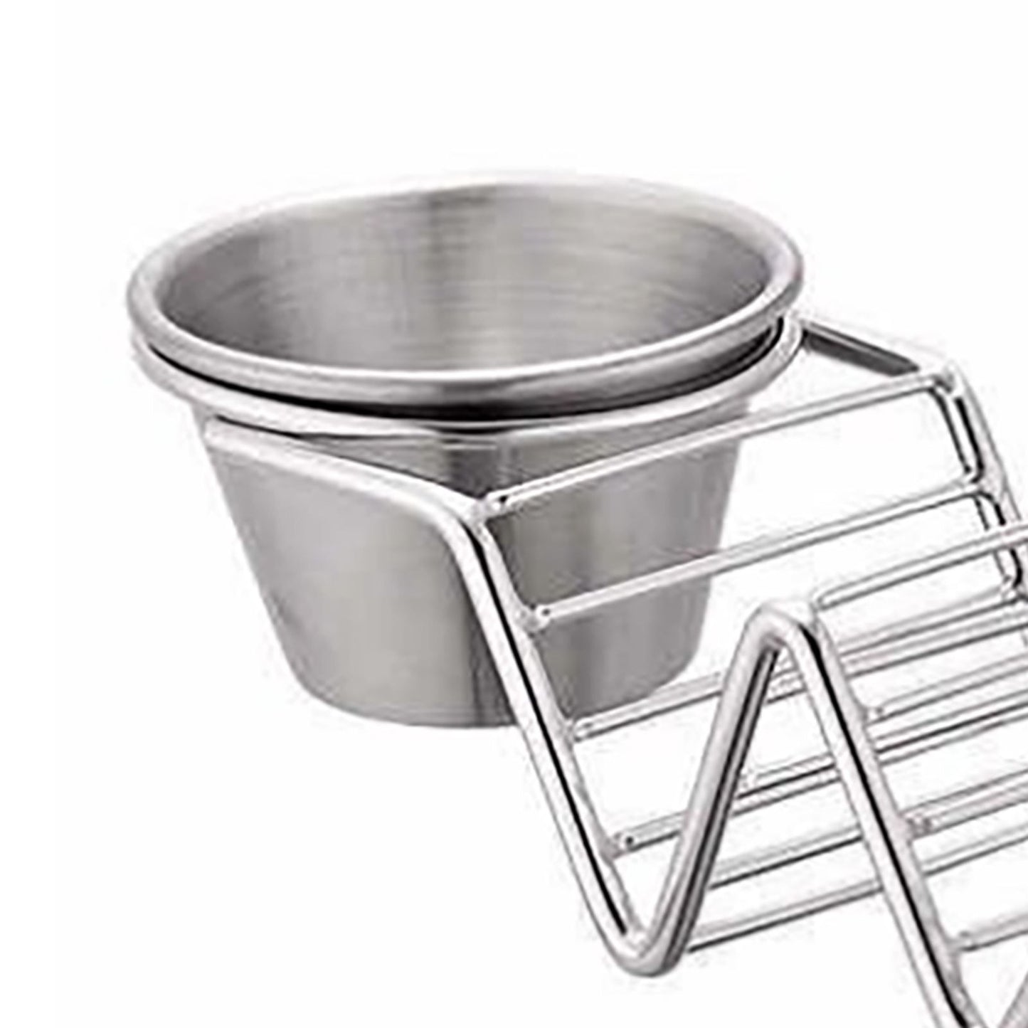 Taco Stand Stainless Steel 3 Grid V Shaped Glossy Taco Holder Rack for Kitchen Home with Double Side Sauce Cups