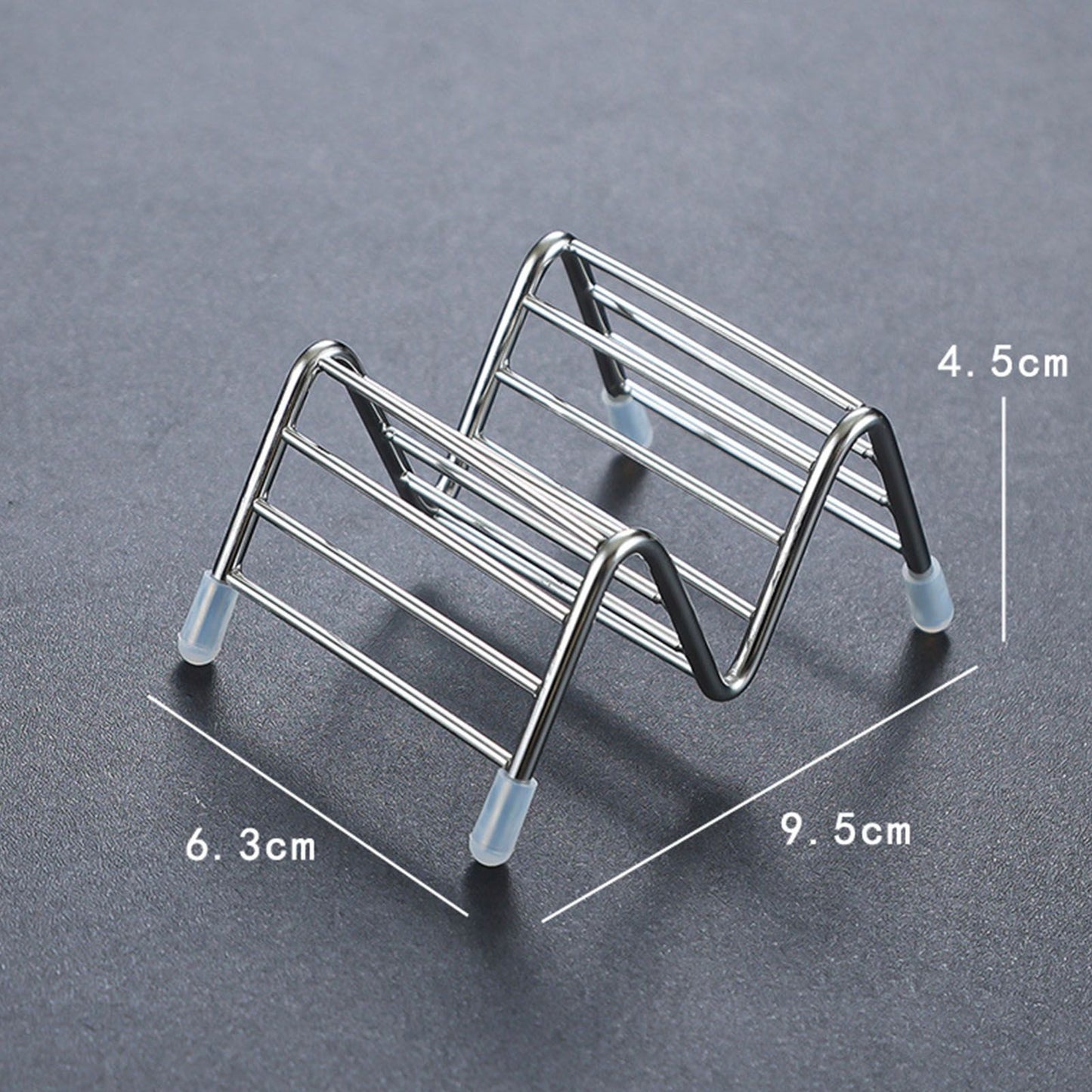 Stainless Steel V Shaped Taco Holder Corn Roll Spring Roll Taco Stand Home Pancake Food Rack 1‑2 Grids 6.3x9.5x4.5cm/2.5x3.7x1.8in
