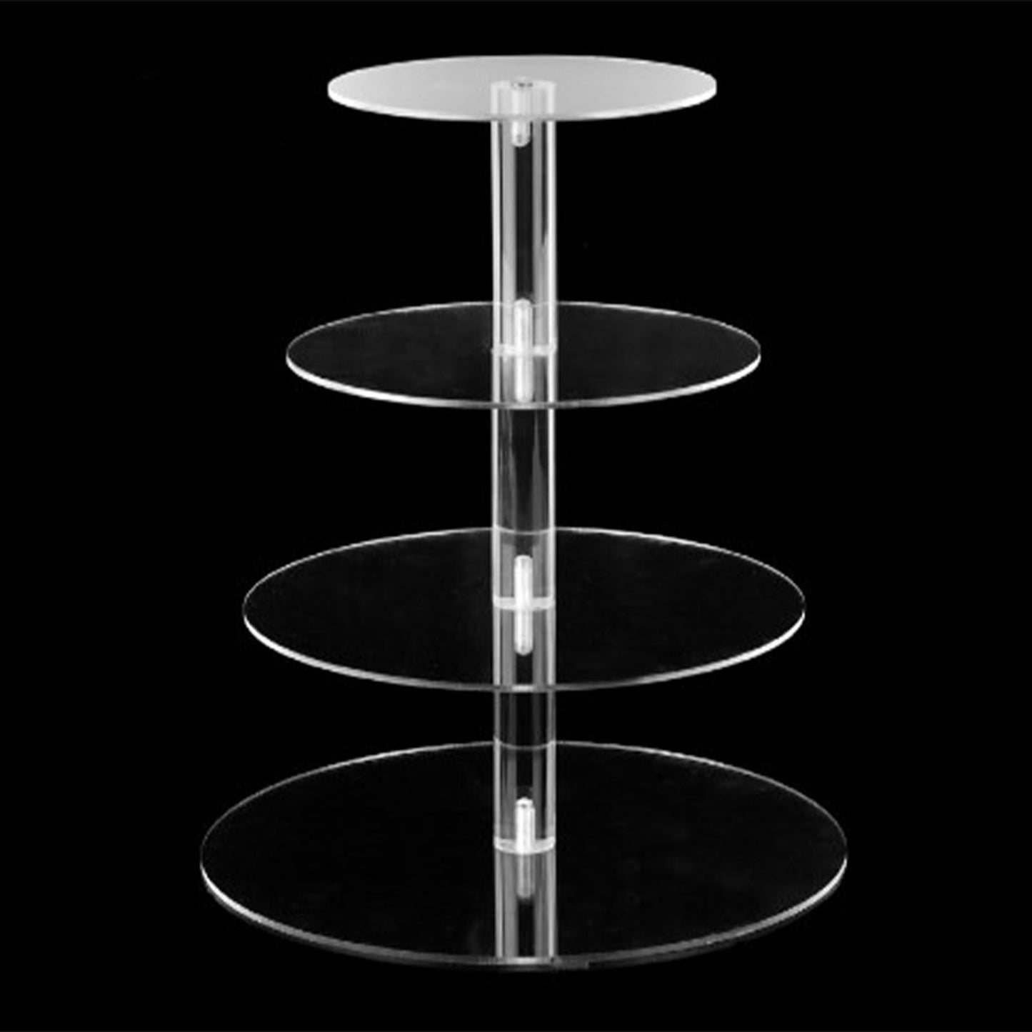 Cupcake Stand Multi Round Tiers Transparent Acrylic High Stability Cupcake Tower for Display Serving Party 4 Tier