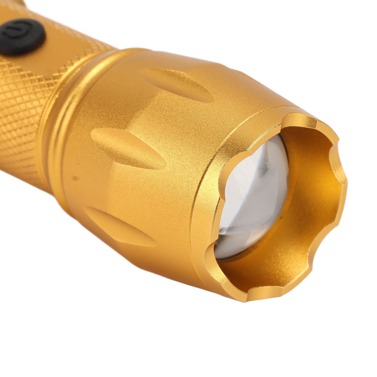 Electric Lighter Waterproof Windproof Aluminum Alloy Portable Lighter with Flashlight 3.7v Gold