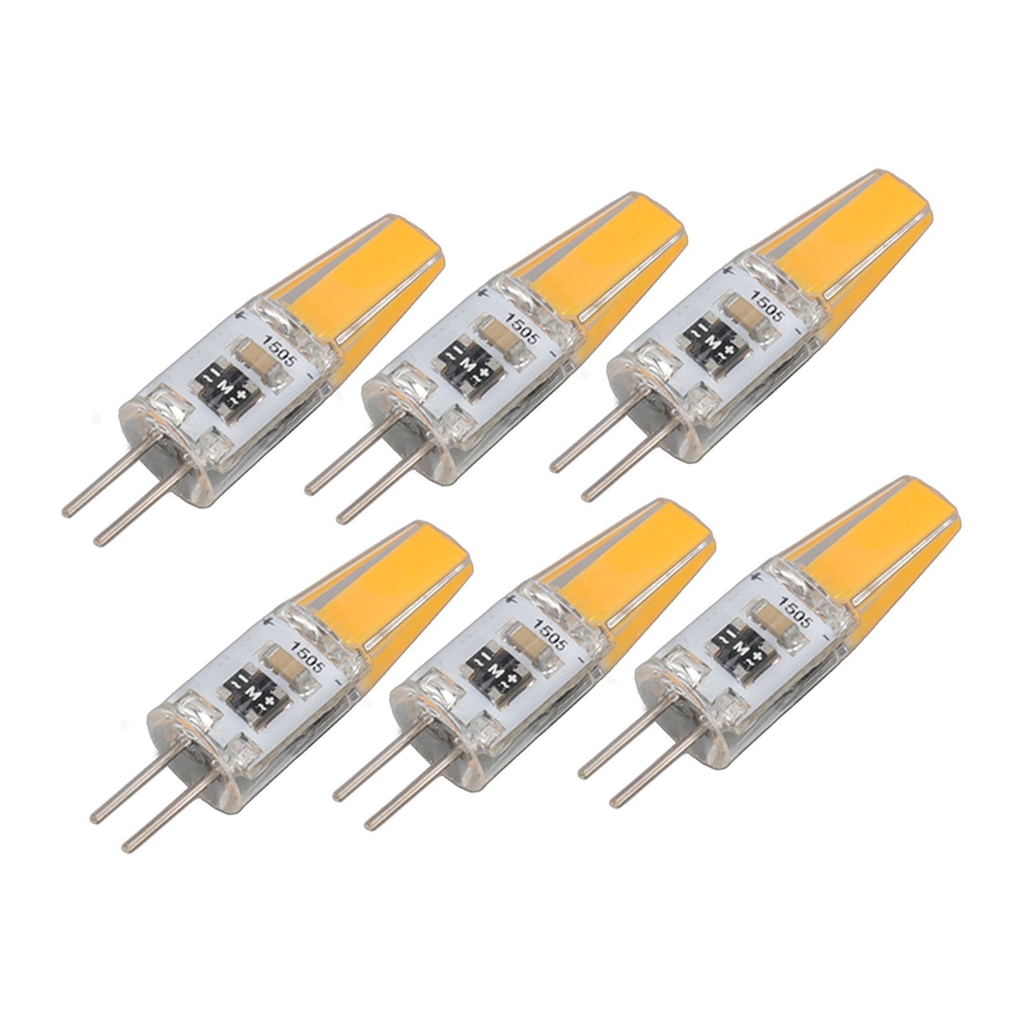 6Pcs G4 Light Bulb Dimmable 2W 180lm LED Bulb for Table Lamp Wall Lamp Chandelier Replacement 120V