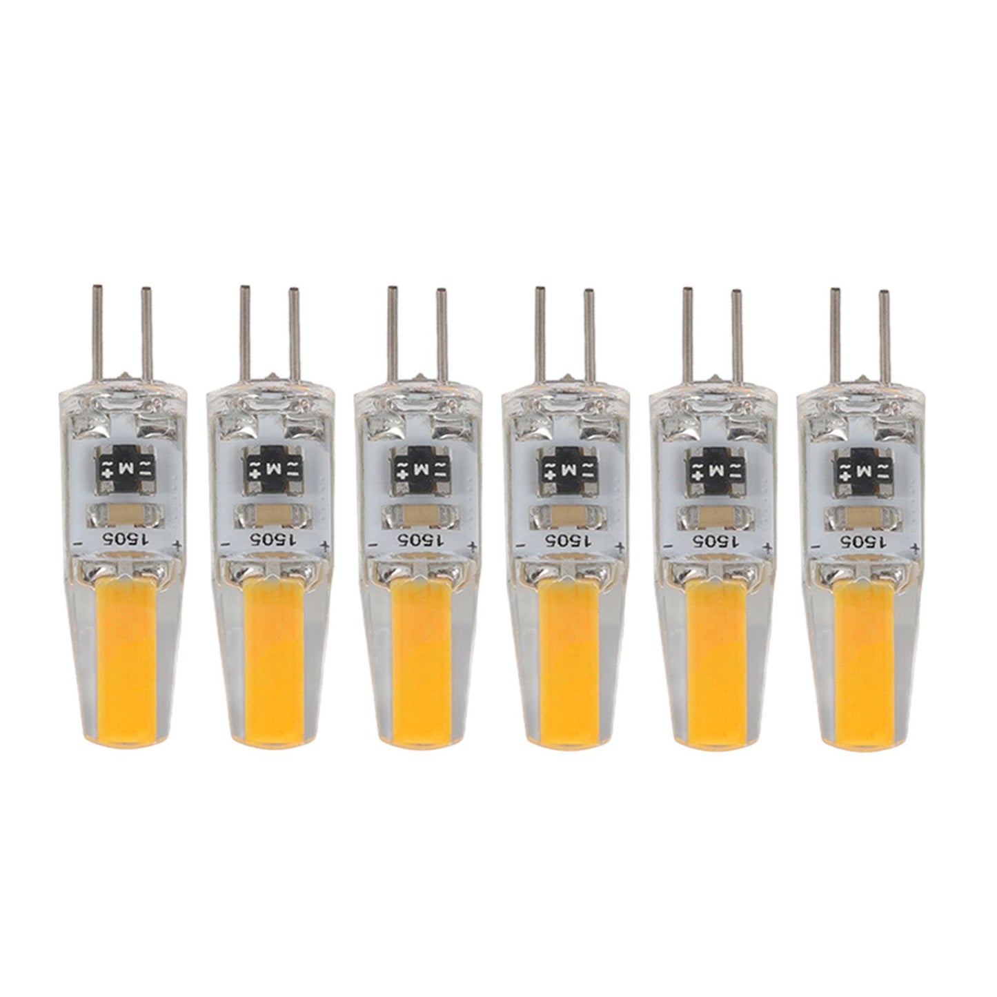 6Pcs G4 Light Bulb Dimmable 2W 180lm LED Bulb for Table Lamp Wall Lamp Chandelier Replacement 120V