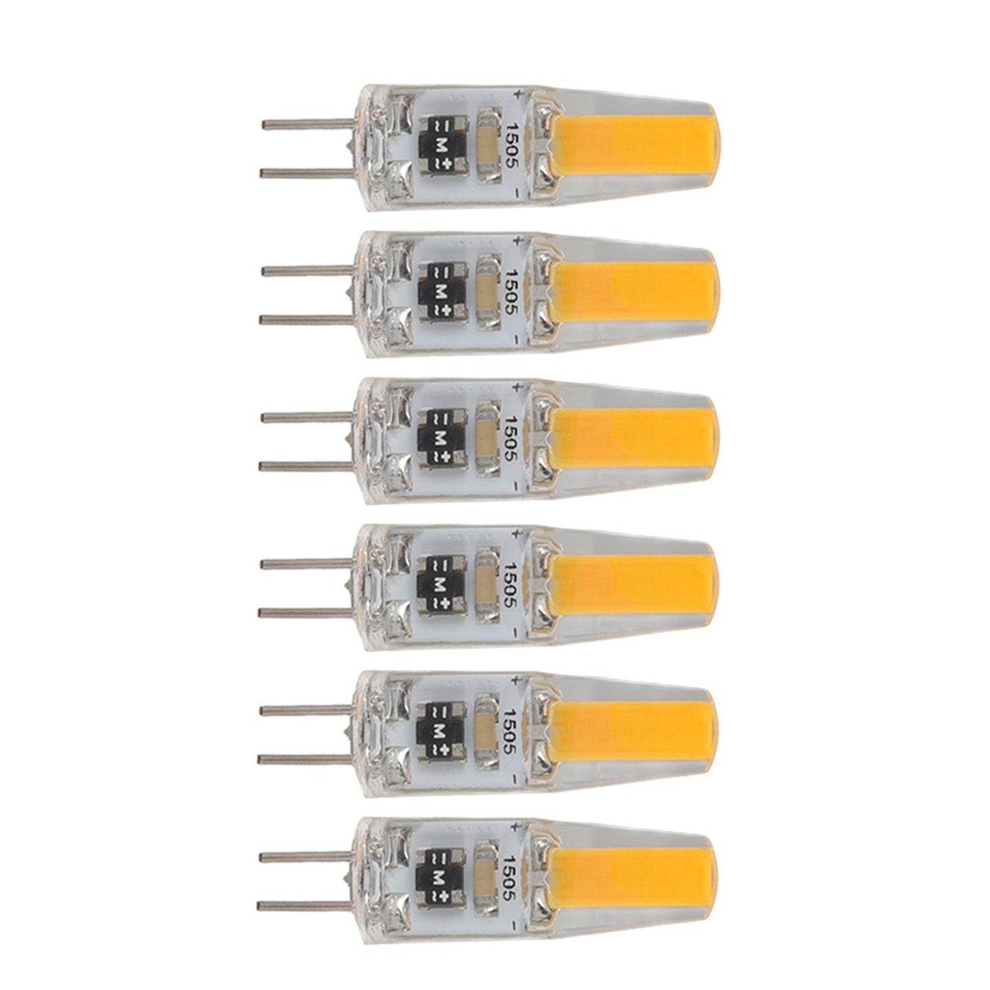 6Pcs G4 Light Bulb Dimmable 2W 180lm LED Bulb for Table Lamp Wall Lamp Chandelier Replacement 120V