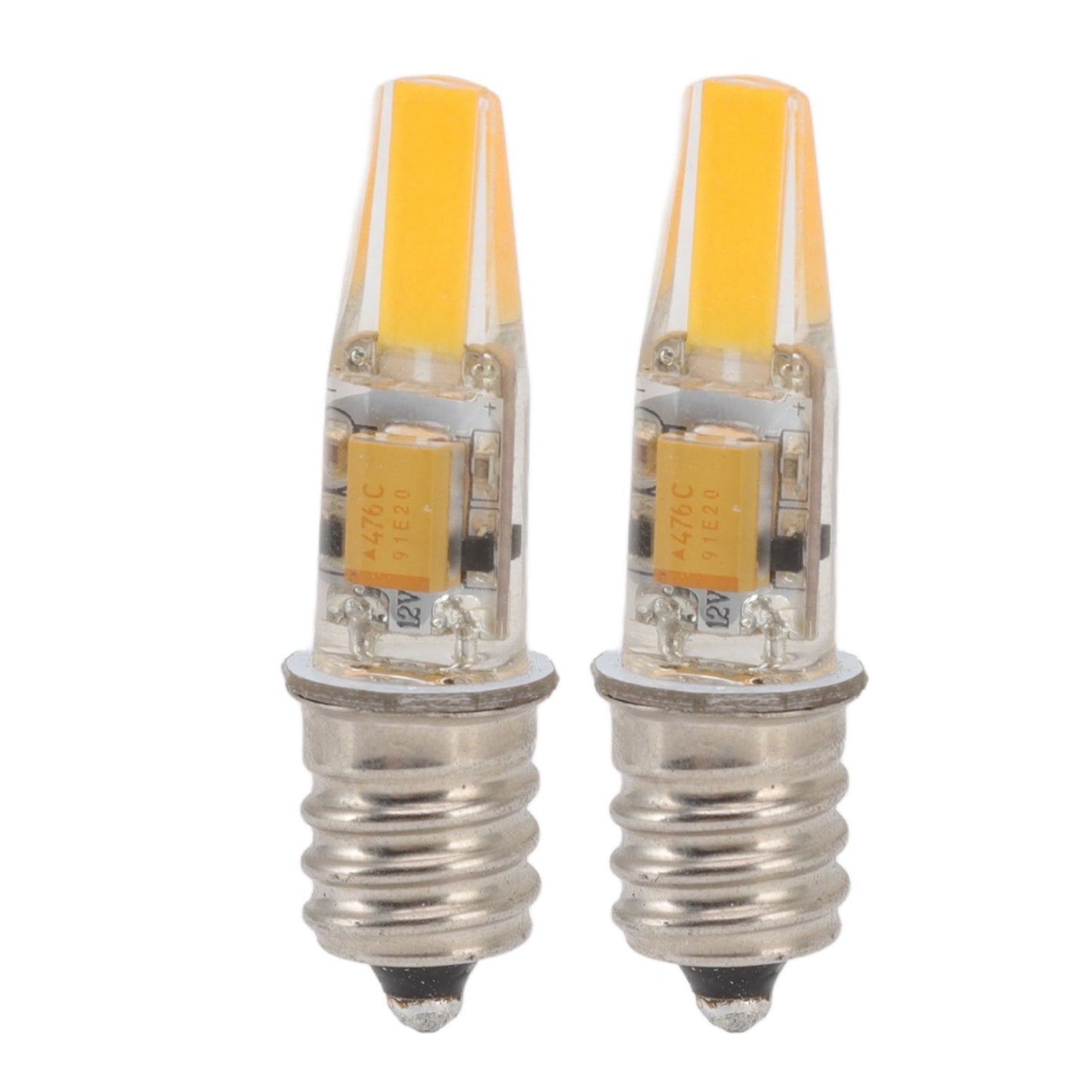 2pcs 2W 12V E12 LED Bulb Energy Saving Power Saving Candelabra Bulb Warm Light Light Bulb