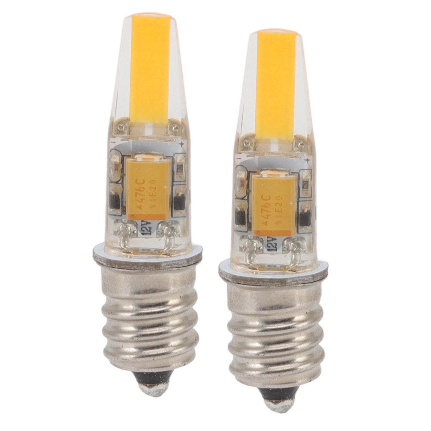 2pcs 2W 12V E12 LED Bulb Energy Saving Power Saving Candelabra Bulb Warm Light Light Bulb