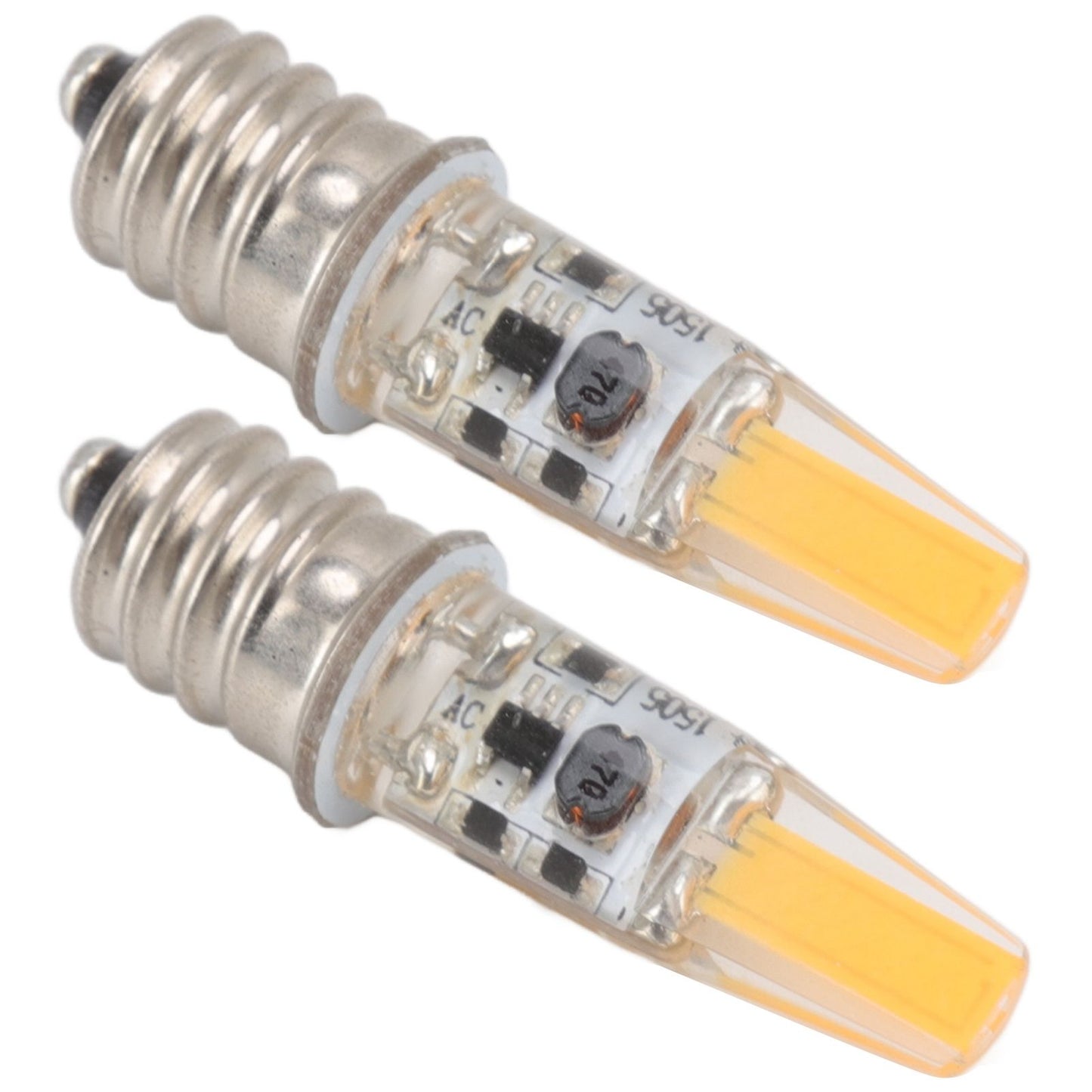 2pcs 2W 12V E12 LED Bulb Energy Saving Power Saving Candelabra Bulb Warm Light Light Bulb
