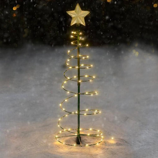 LED Christmas Tree Lights Christmas Tree Spiral String Lamps Xmas Decoration for Garden and Lawn