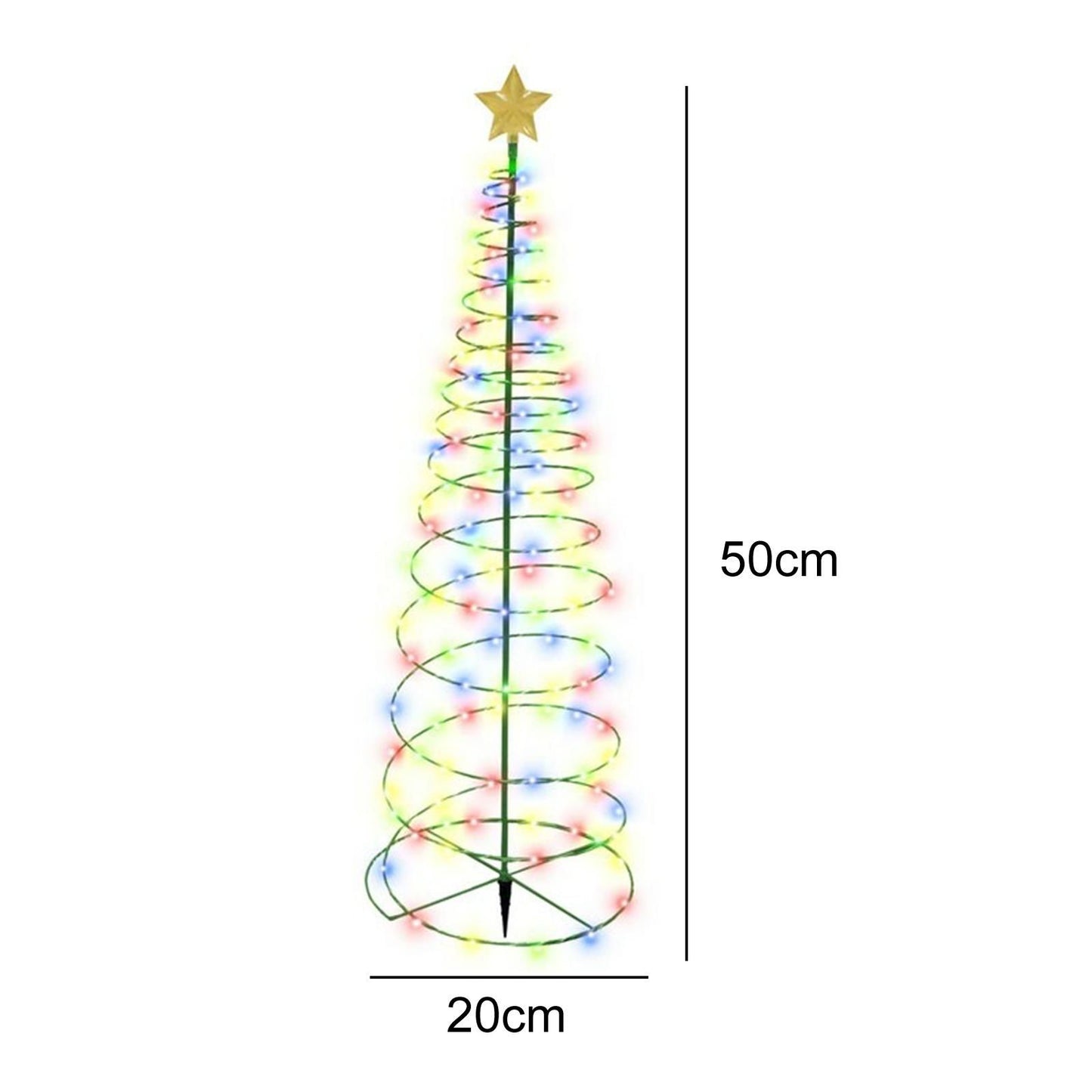 LED Christmas Tree Lights Christmas Tree Spiral String Lamps Xmas Decoration for Garden and Lawn