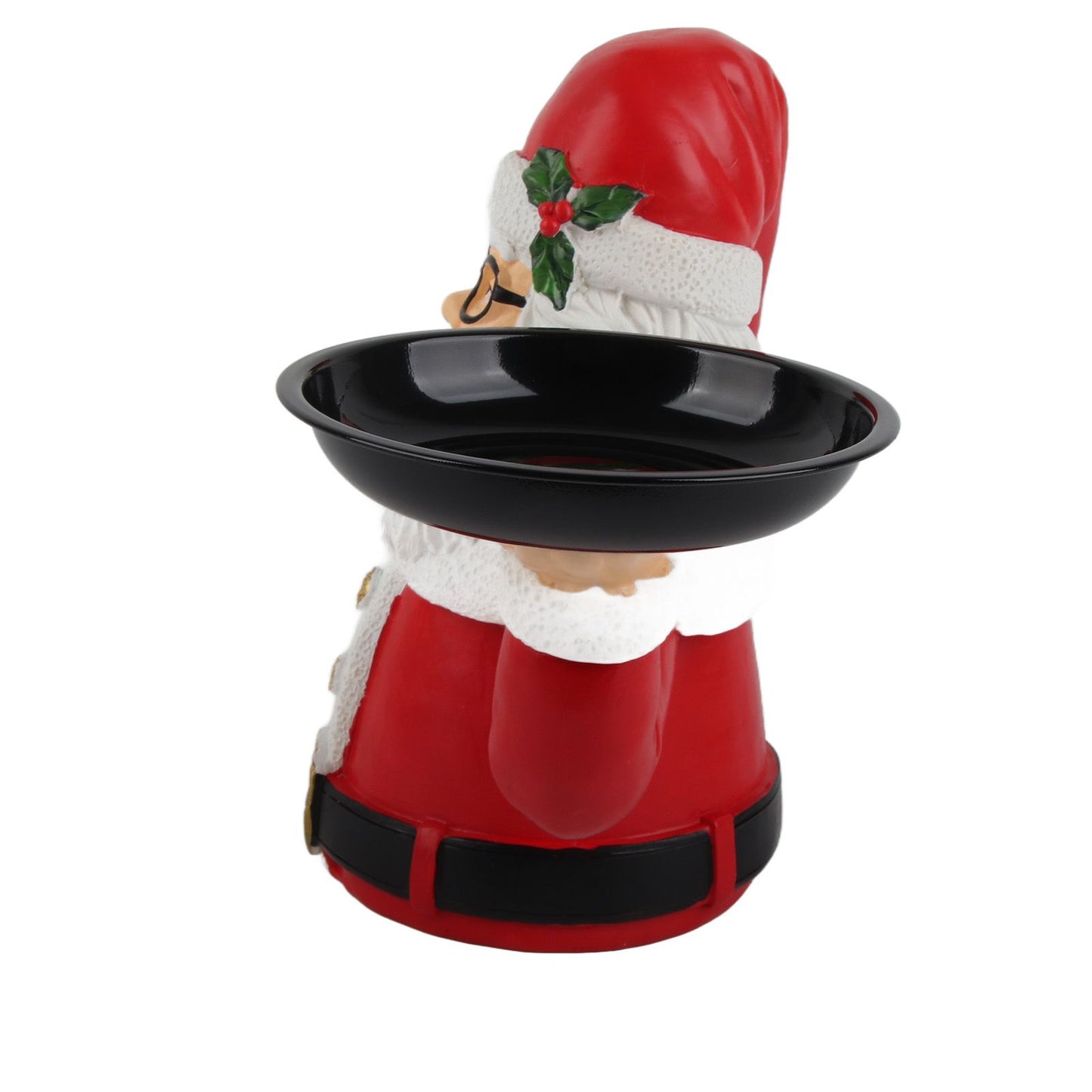 Christmas Snowman Treats Holder Santa Holding Tray Fruit Bowl Rack Resin Home Party Food Snack Storage Rack