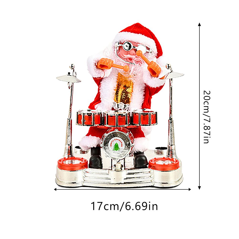 Christmas Electric Music Santa Claus Doll Playing Piano Ornament For Christmas Decorations for Children Gift