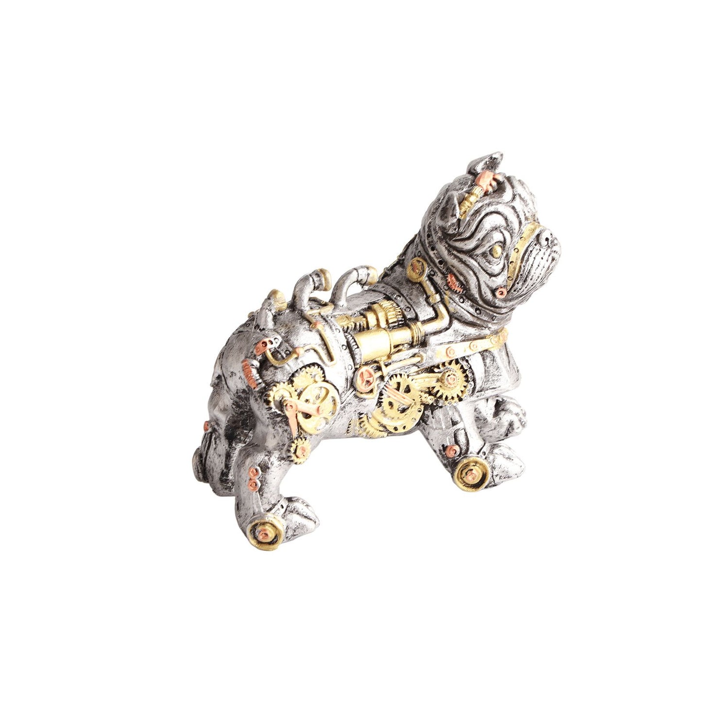 Mechanical Punk Dog Resin Crafts Steampunk Bulldog Dog Resin Statue Desktop Window Decoration Home Ornaments