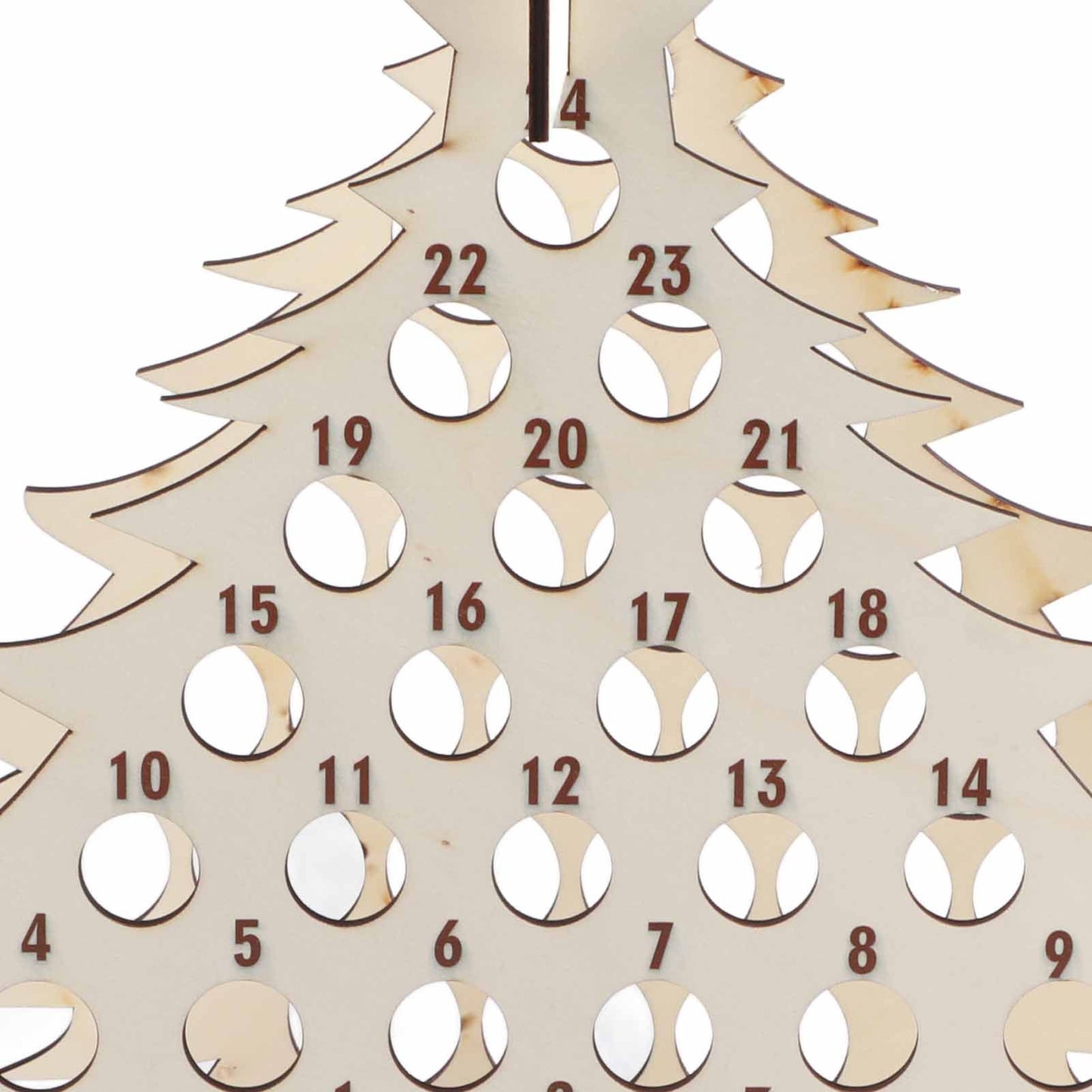 Christmas Advent Calendar Countdown 24 Wooden Christmas Tree Mini Alcohol Holder Wine Bottle Stand Decoration Gifts