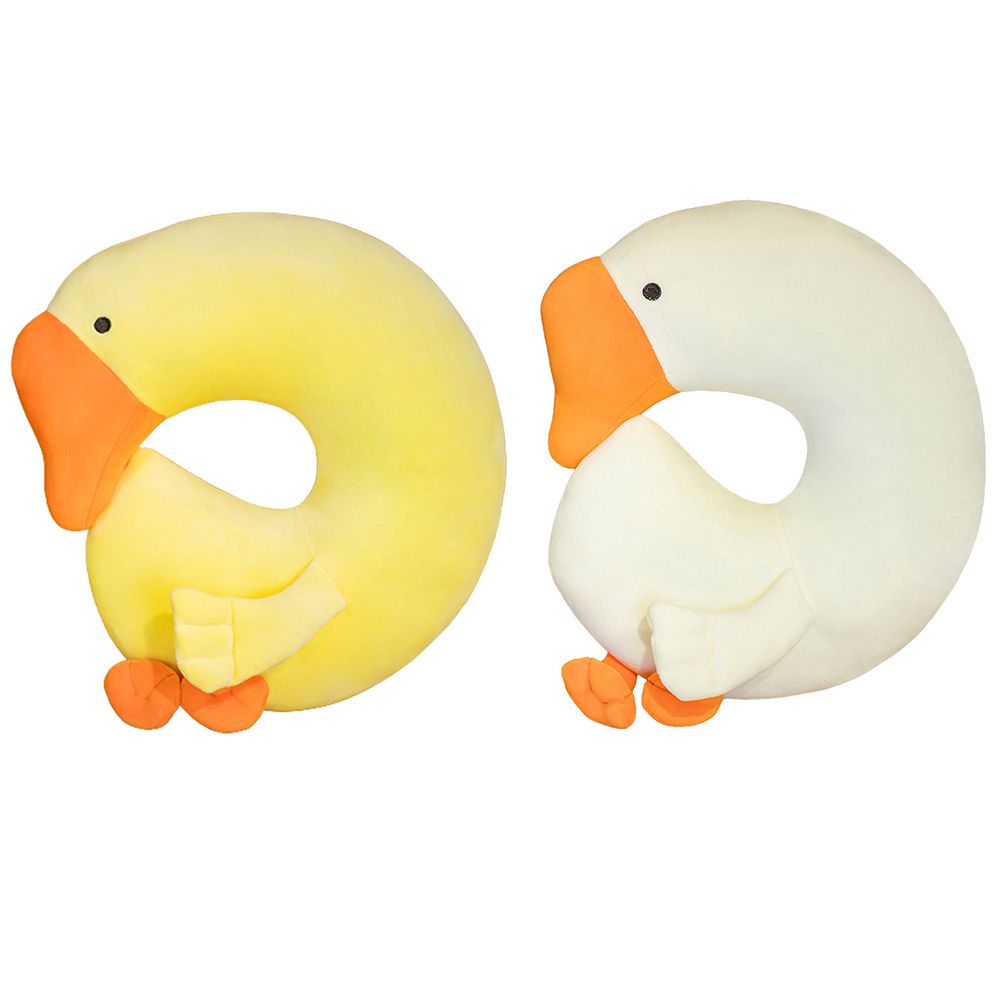 Japanese Anime Duck Plush Dolls Big Goose U Shaped Neck Pillow Cute Stuffed Animal Toy Travel Pillow Birthday Xmas Gift