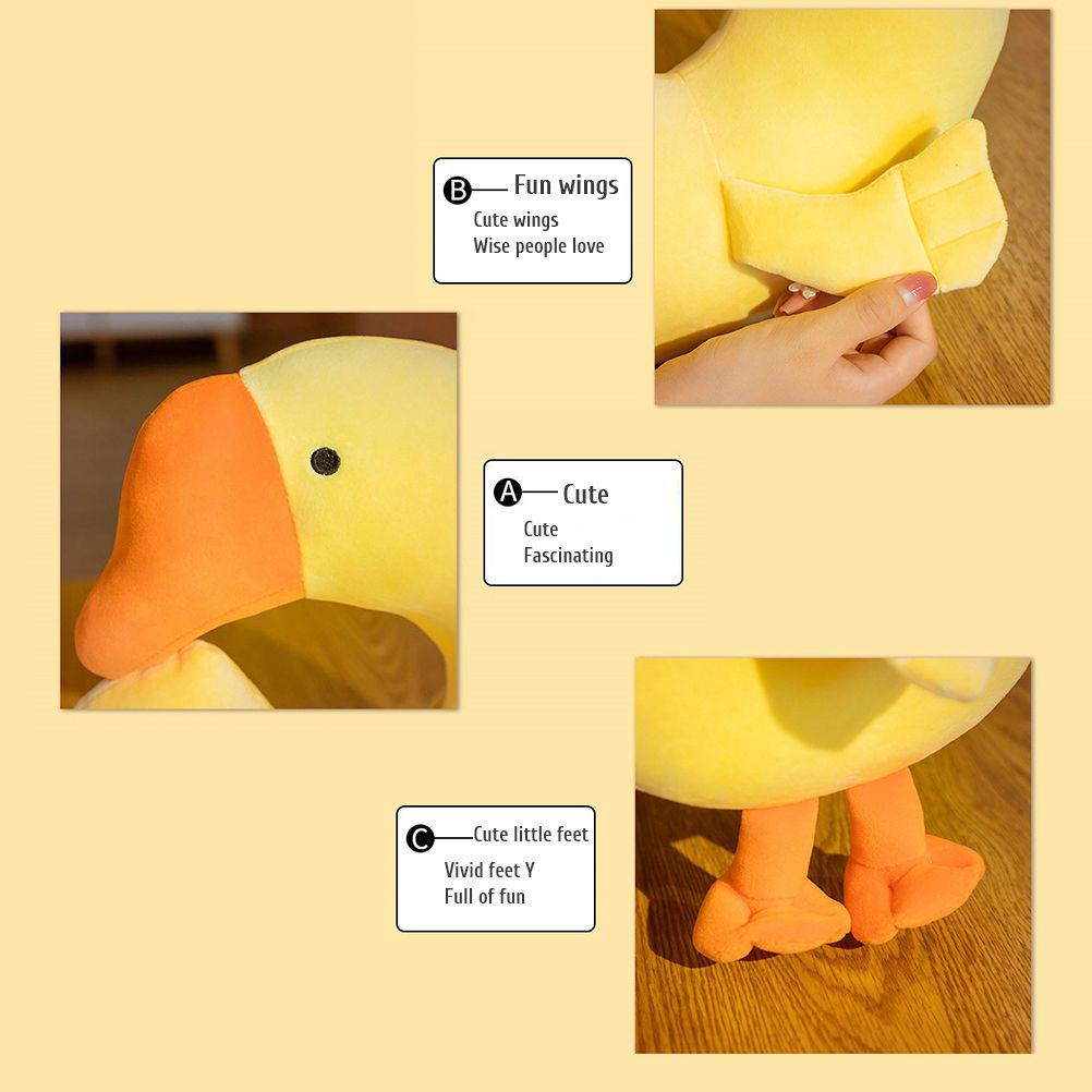 Japanese Anime Duck Plush Dolls Big Goose U Shaped Neck Pillow Cute Stuffed Animal Toy Travel Pillow Birthday Xmas Gift