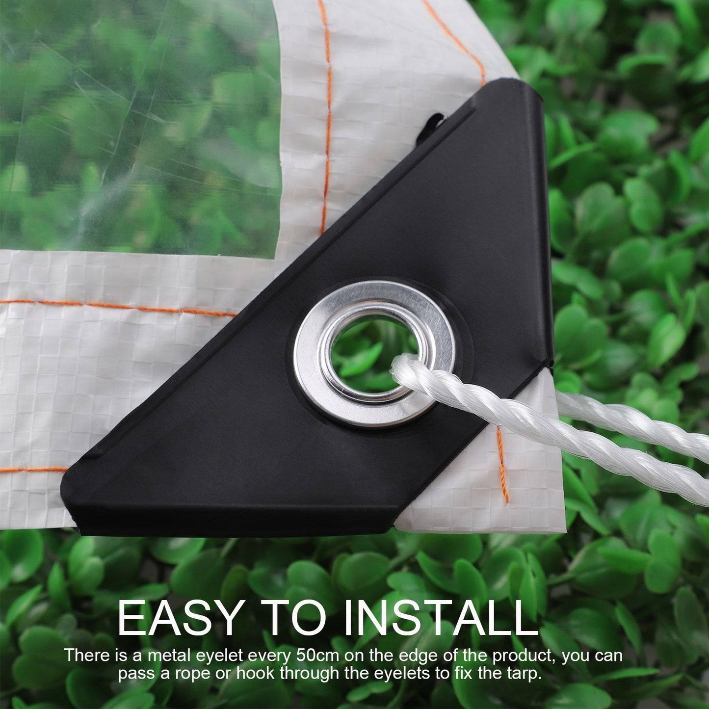 Transparent Rain Tarp Thickened PE Garden Plants Rain Shelter Cover for Courtyard Balcony
