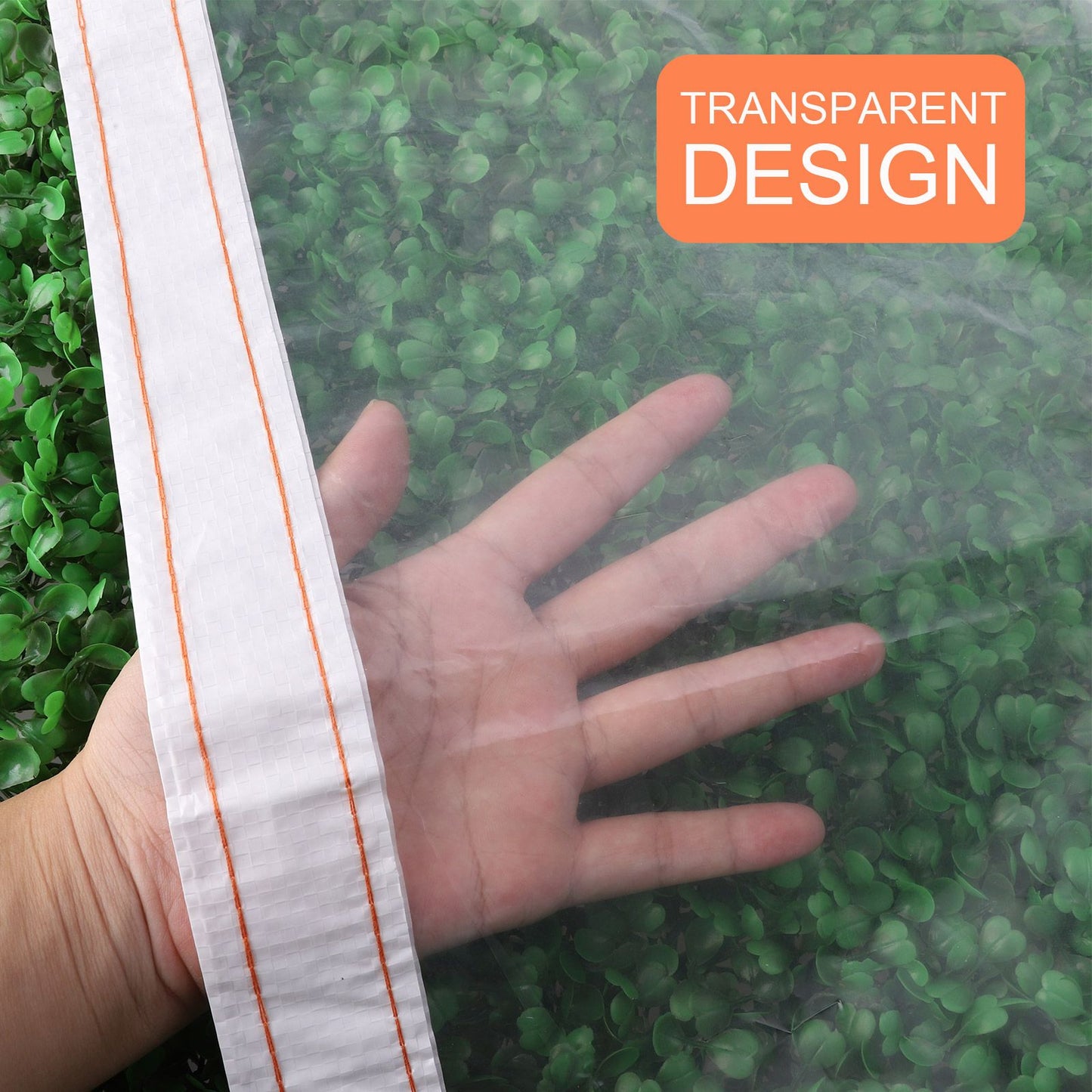 Transparent Rain Tarp Thickened PE Garden Plants Rain Shelter Cover for Courtyard Balcony