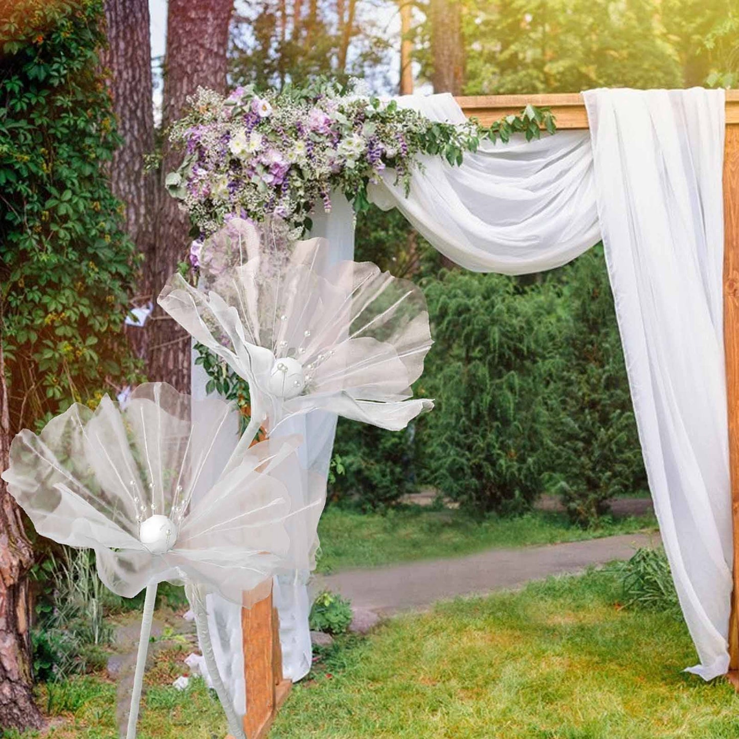 Wedding Yarn Flowers Handmade Flowers Window Decoration Scene Arrangement Wedding Road Leading Flowers
