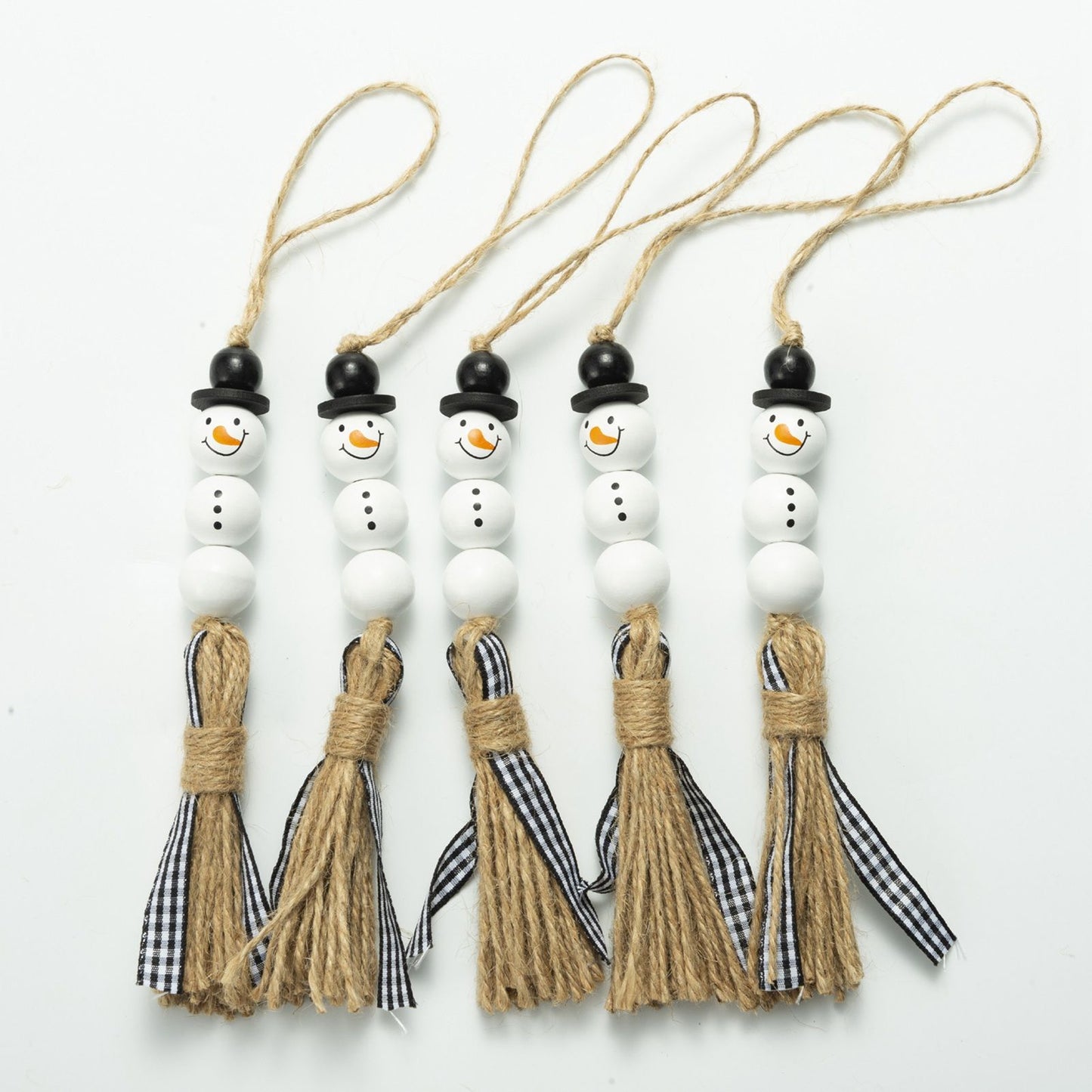 Snowman Wooden Beads Christmas Theme Colorful Wooden Beads Wooden Beads String DIY Accessories