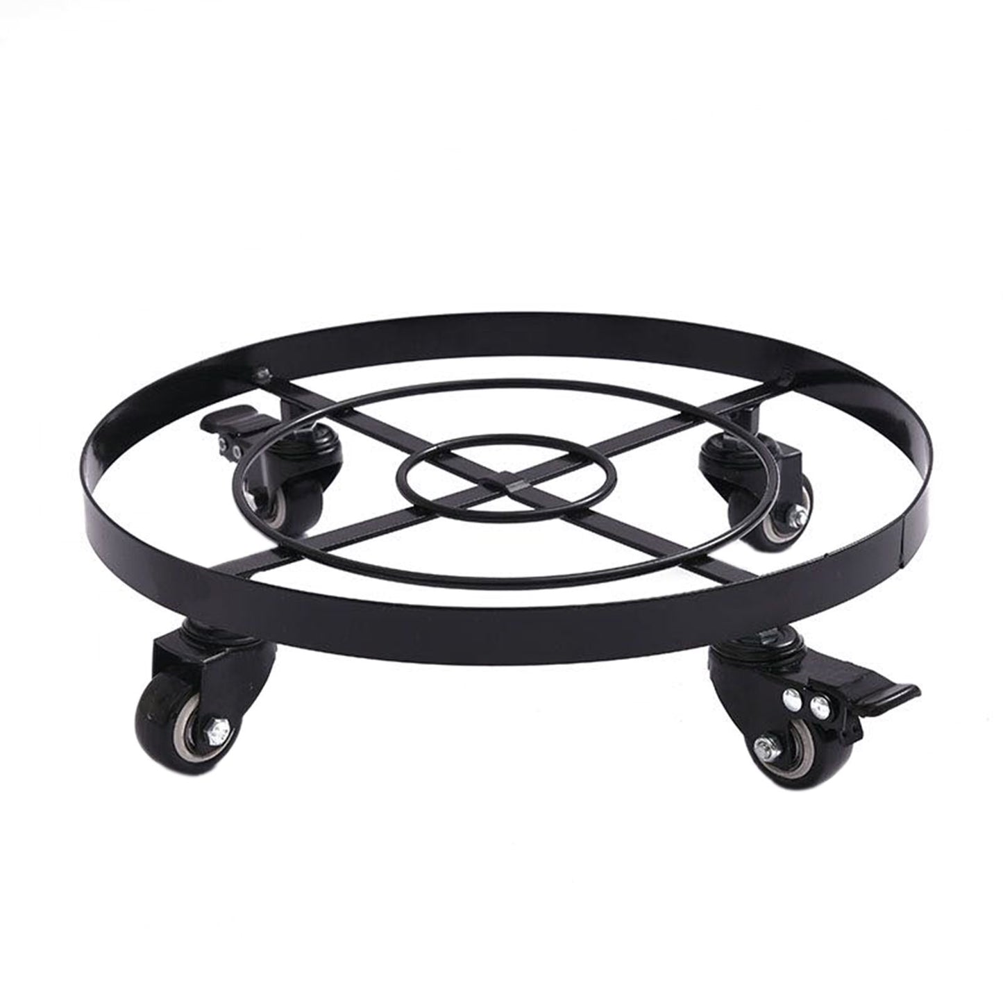 Mobile Flower Stand with Universal Wheels Metal Movable Flower Pot Stand