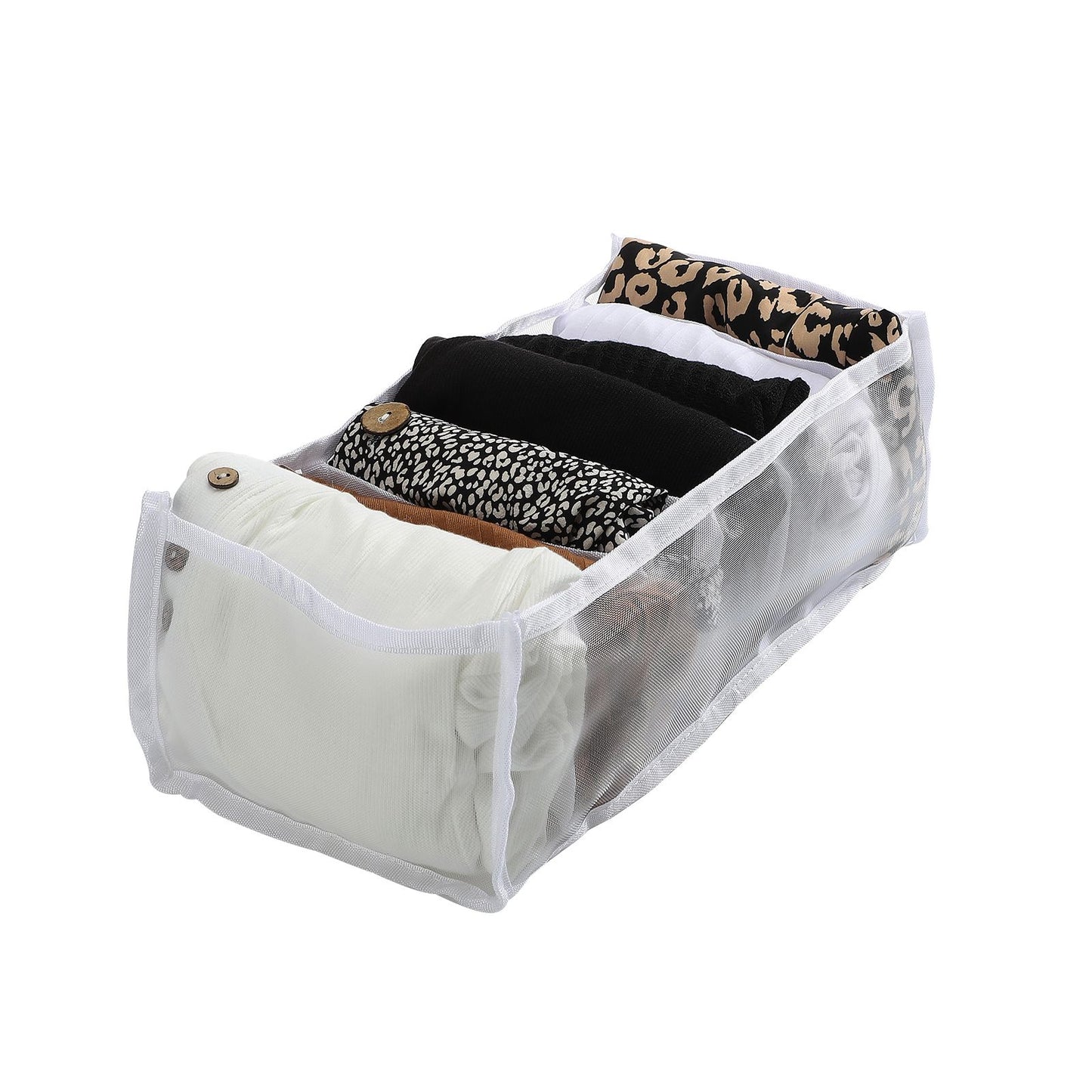 Wardrobe Clothes Organizer Foldable Drawer Clothes Compartment Storage Box for Bedroom Dorm Room