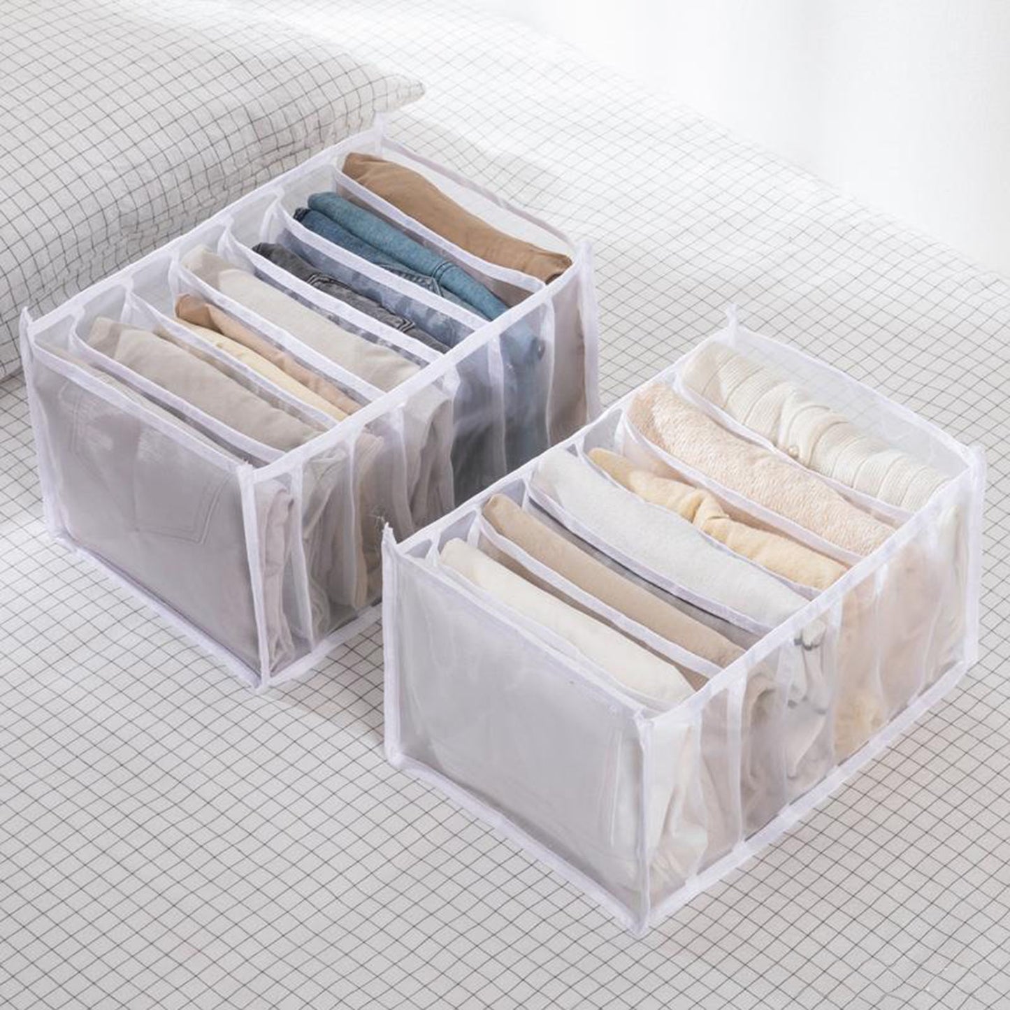 Wardrobe Clothes Organizer Foldable Drawer Clothes Compartment Storage Box for Bedroom Dorm Room