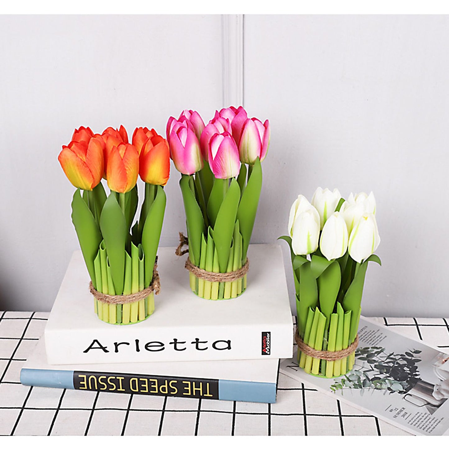 12 Head Tianshan Potting Room Fake Flower Simulation Table Flower Decoration Flowers Floral Arrangement Flowers