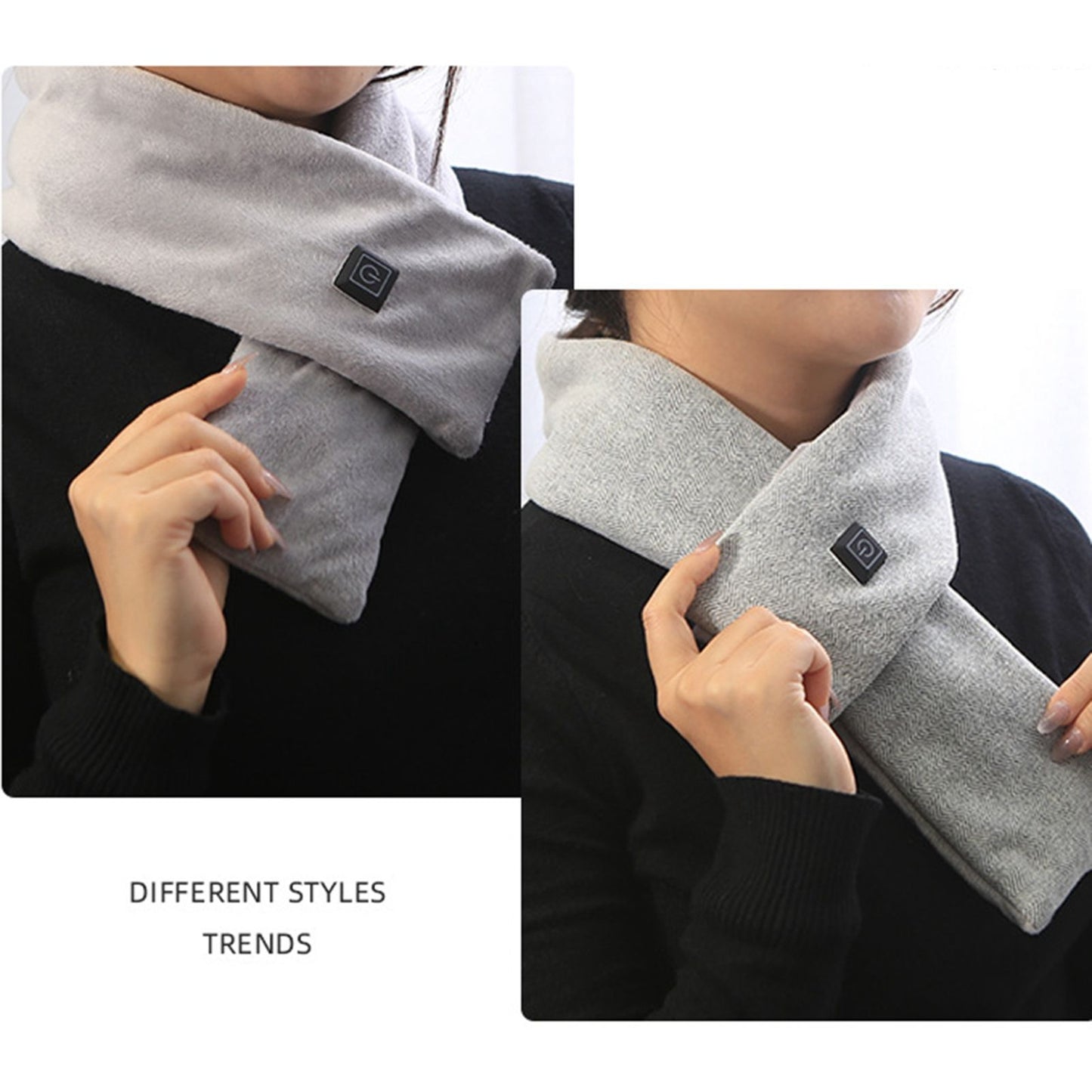 Heated Scarf Soft Neck Warmer USB Charging Heating Scarf 3 Speed Temperature Adjustment Neck Scarf for Men Women