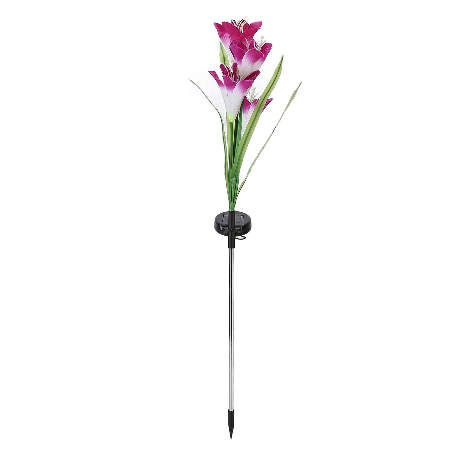 Solar Powered Flower Lights Waterproof Outdoor Solar Garden Stake Lights for Garden Patio BackyardPurple Color