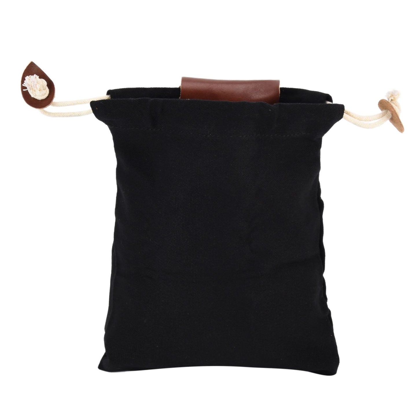 Leather Canvas Foraging Pouch Belt Fruit Picking Bag for Camping Fruit CollectingBlack