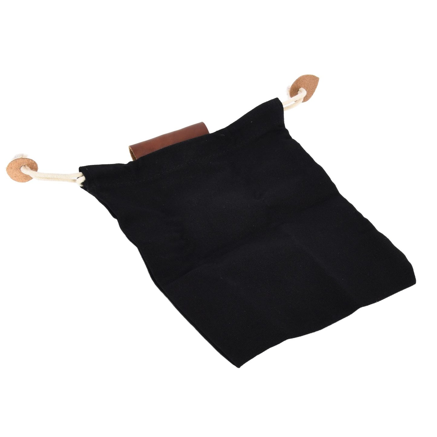 Leather Canvas Foraging Pouch Belt Fruit Picking Bag for Camping Fruit CollectingBlack