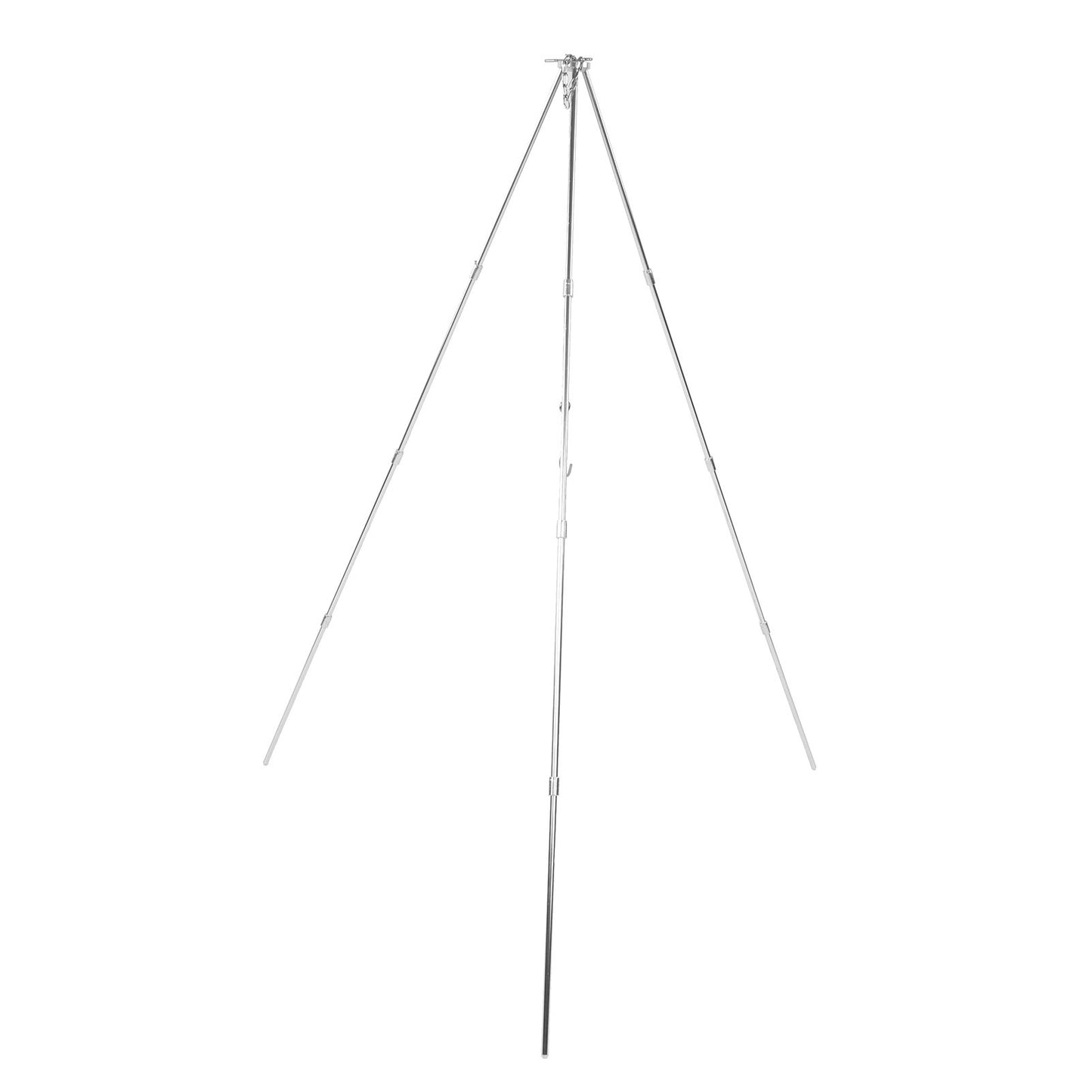 4 Section Campfire Tripod Portable Aluminum Alloy Hanging Pot Tripod for Outdoor