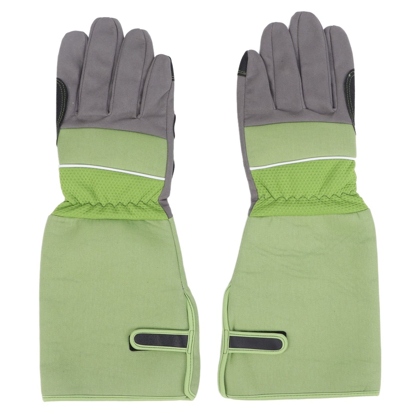 1Pair Garden Work Gloves Cut Resistent Stabproof Puncture Proof Pruning Gloves with Forearm Protection Green