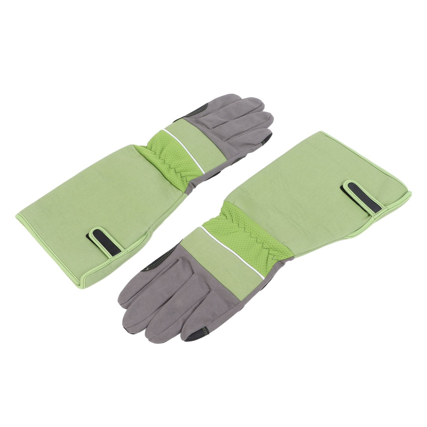 1Pair Garden Work Gloves Cut Resistent Stabproof Puncture Proof Pruning Gloves with Forearm Protection Green