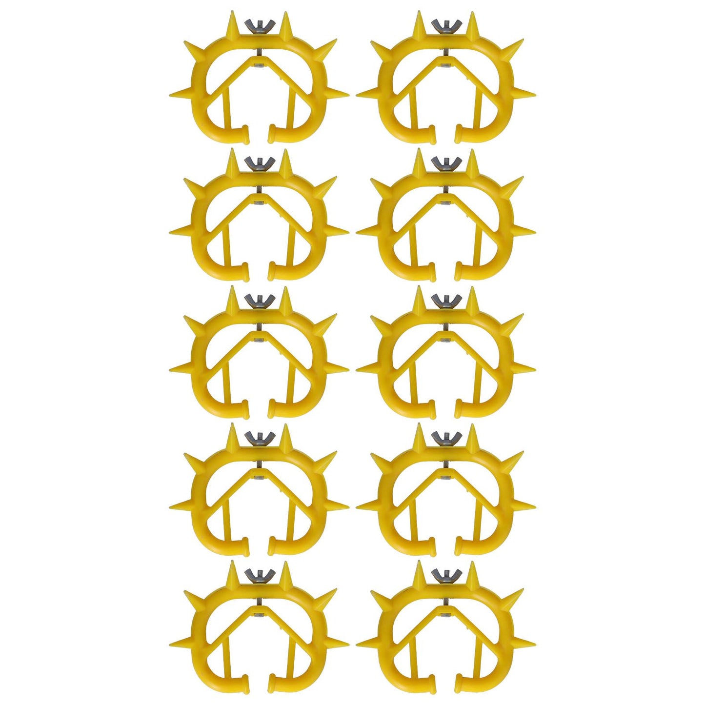 10pcs Cow Nose Thorn Thick Plastic Prevent Milk Sucking Calf Weaner for Farm LivestockYellow