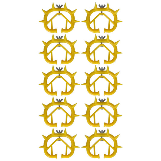 10pcs Cow Nose Thorn Thick Plastic Prevent Milk Sucking Calf Weaner for Farm LivestockYellow