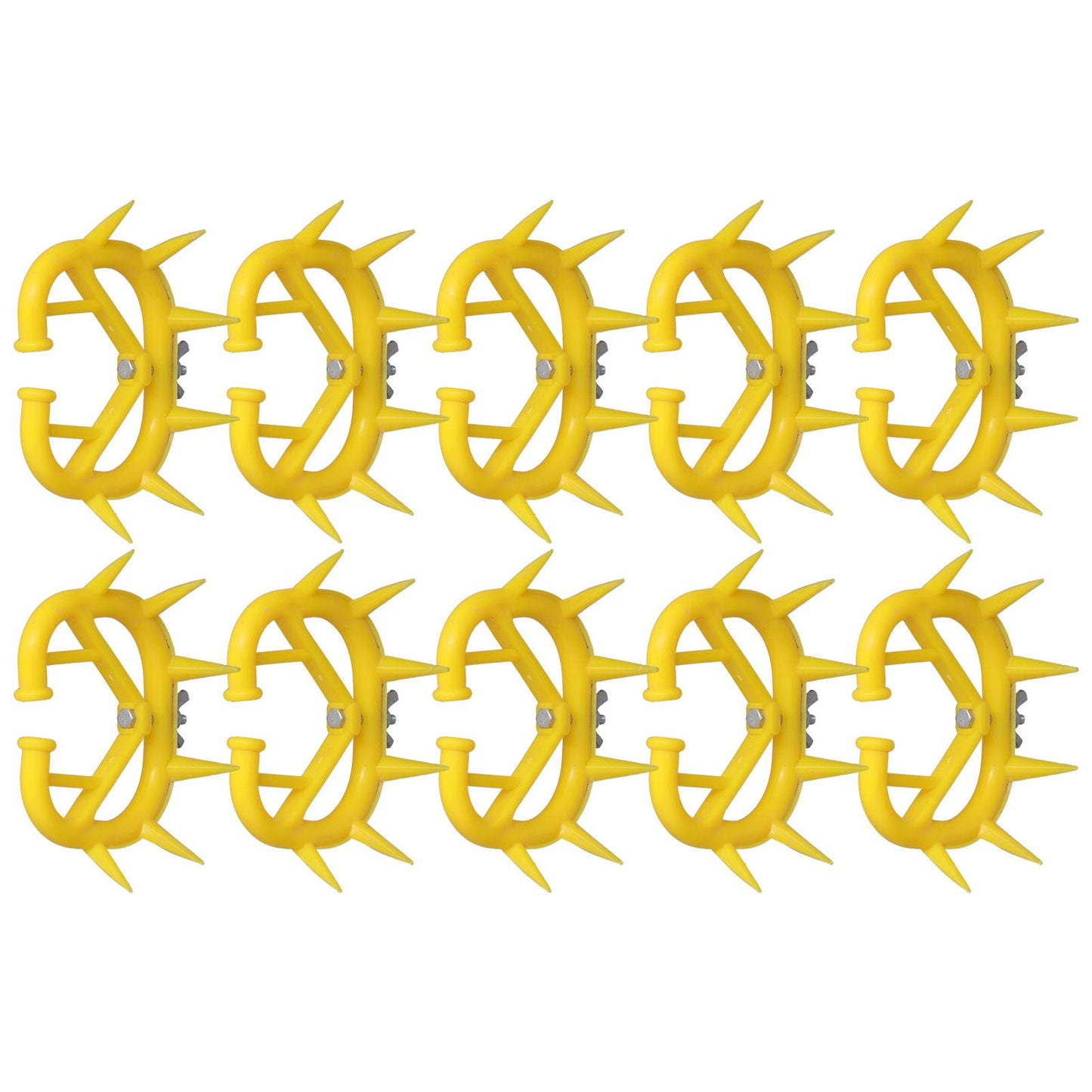 10pcs Cow Nose Thorn Thick Plastic Prevent Milk Sucking Calf Weaner for Farm LivestockYellow