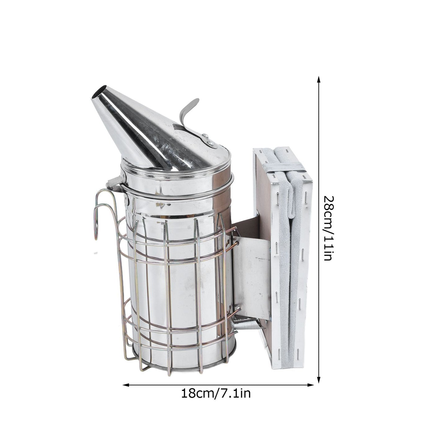 8Pcs/Set Beekeeping Kit Bee Brush Scraper Frame Clip Wire Embedder Beehive Smoker Queen Bee Cage Uncapping Tool
