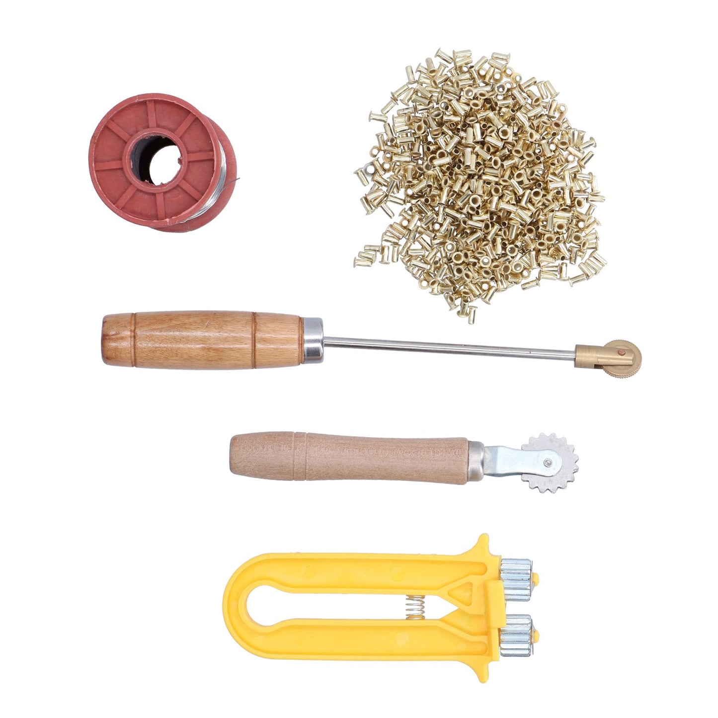 Beekeeping Starter Tools Kit Wire Embedder Beehive Wire Tensioner with Copper Eyelets Iron Wires