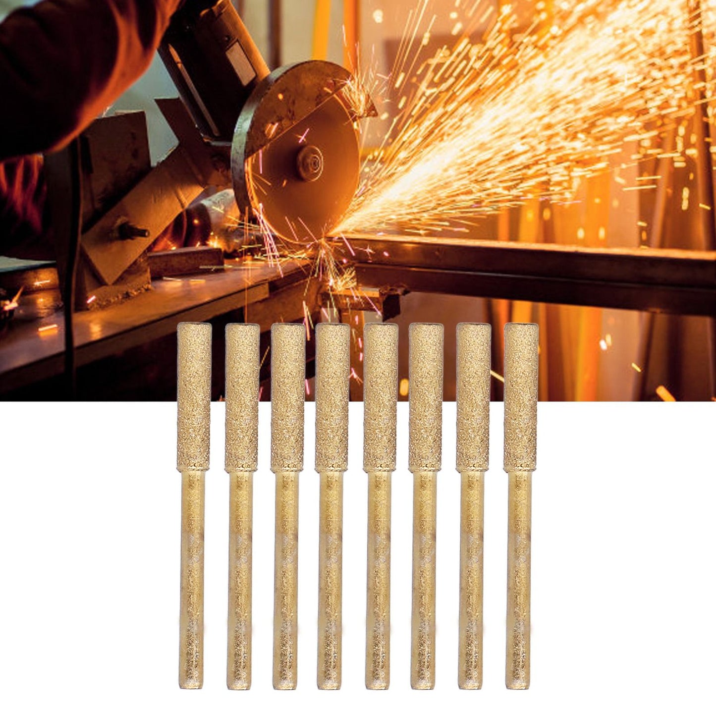8Pcs Electric Saw Sharpener Easy Installation High Efficiency Metal Polishing Tools for Wood Mold5.5mm