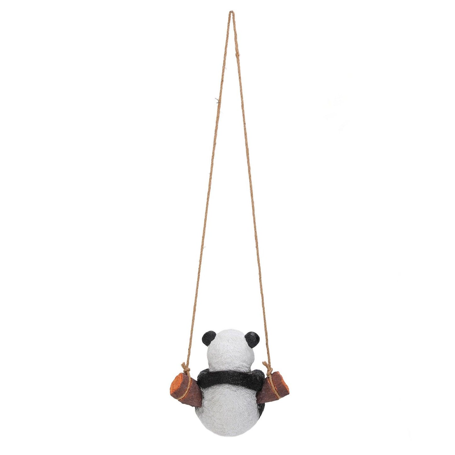 Panda Swing Statue Resin Animal Garden Outdoor Statue for Patio Yard Lawn Home Office