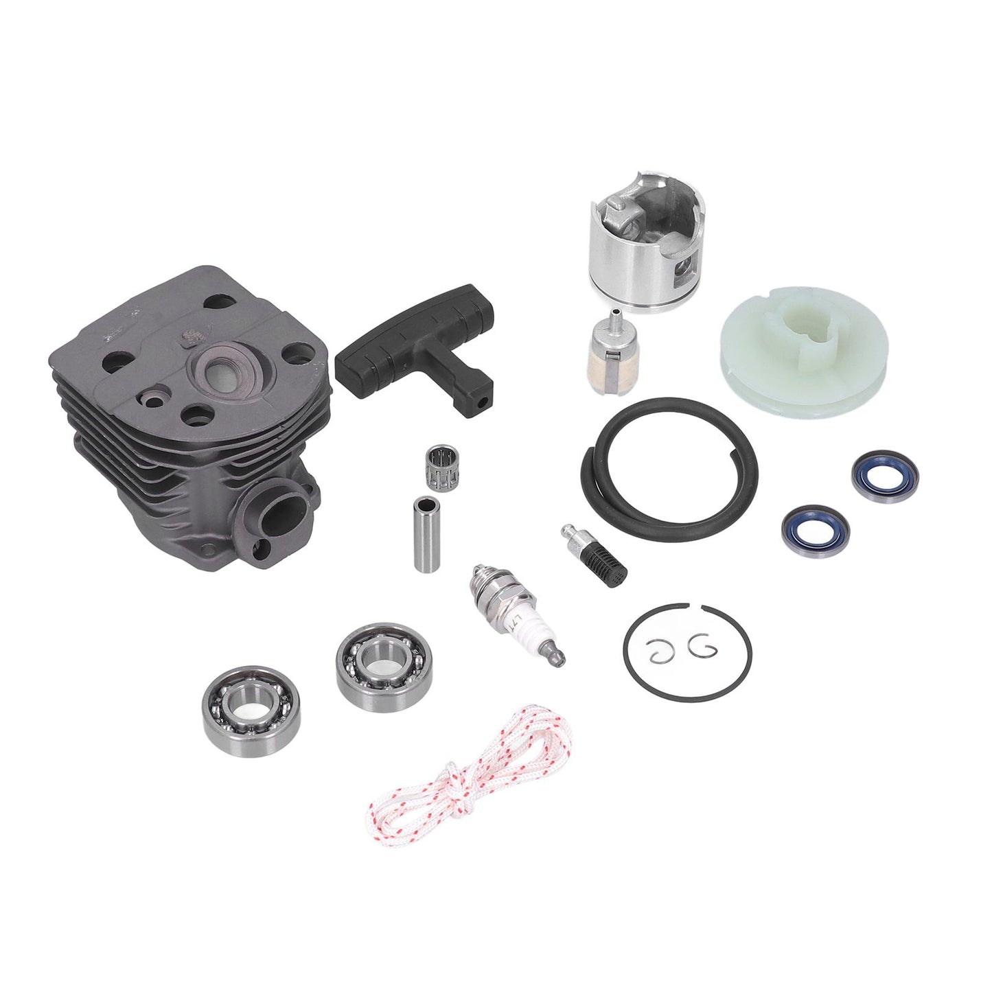 46mm Aluminum Cylinder Piston Spark Plug Bearing Gasket Set Fit for Husqvarna 55 51 Chainsaw