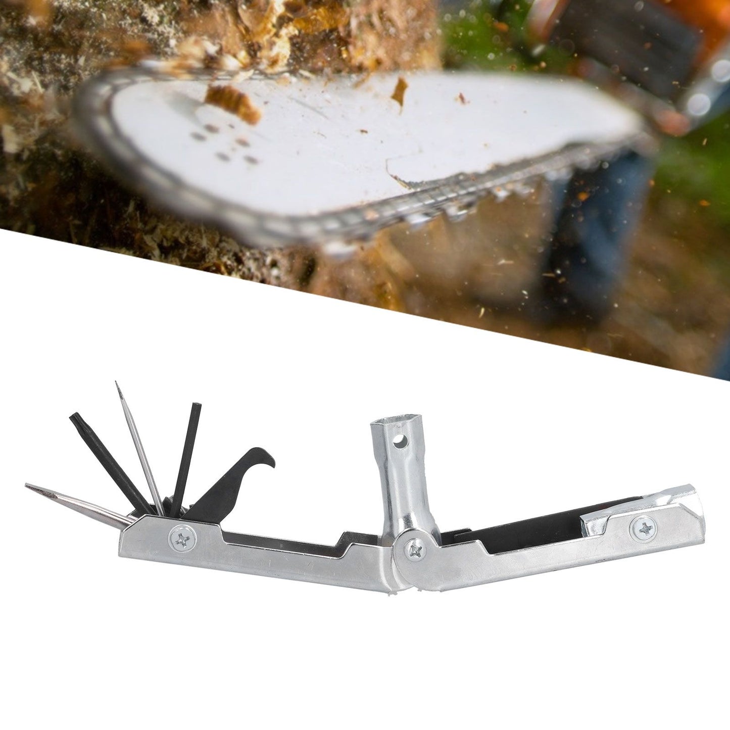 Multifunctional Tool Set Screwdriver Socket Wrench File Hex Disk Fit for Stihl Chainsaw