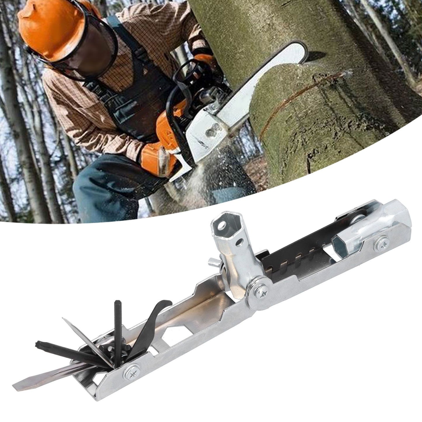 Multifunctional Tool Set Screwdriver Socket Wrench File Hex Disk Fit for Stihl Chainsaw