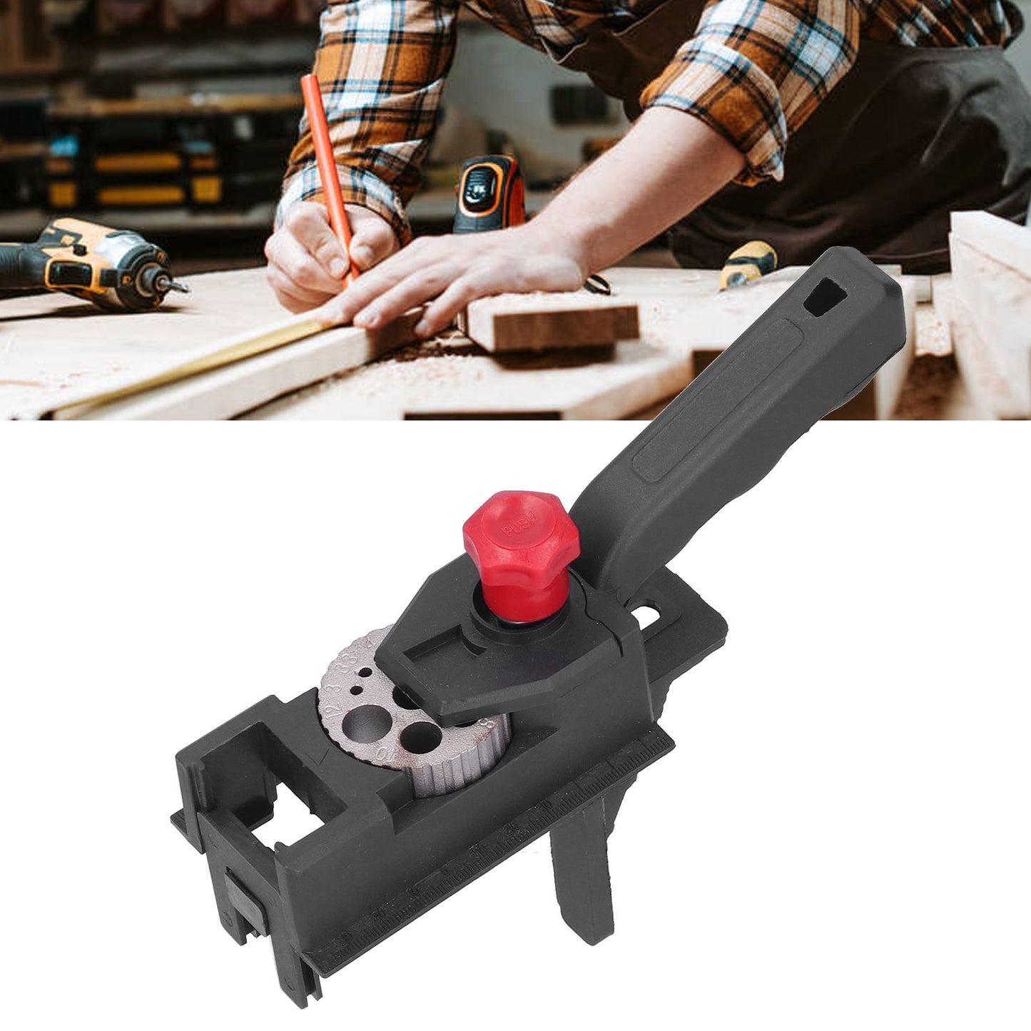Handheld Dowel Jig Multifunction Flexible Adjustable Lightweight Portable Punch Locator