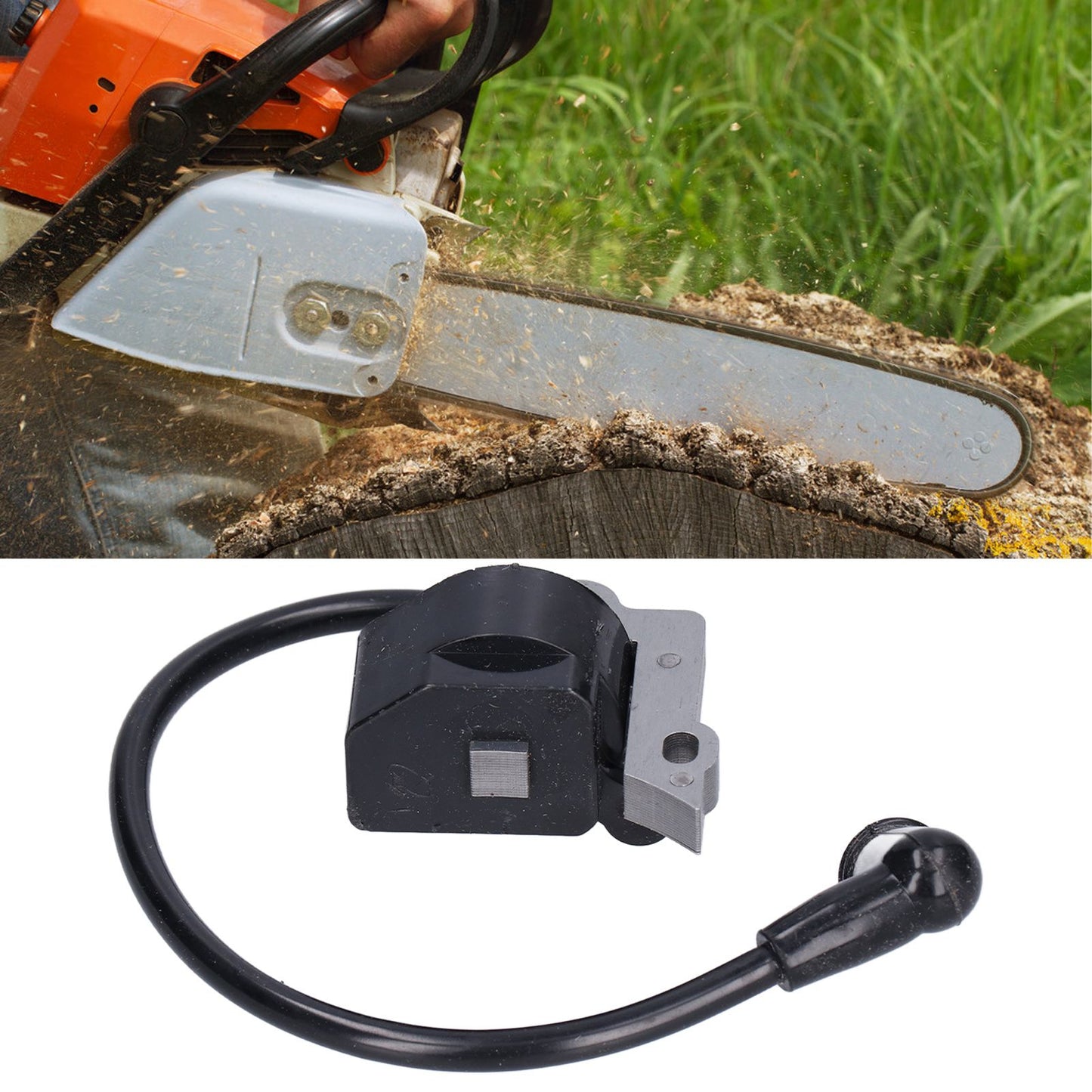 Gasoline Chain Saw Ignition Coil Replacement Fit for McCULLOCH MAC 320 / 4‑20XT / 3‑14XT / CAT 335