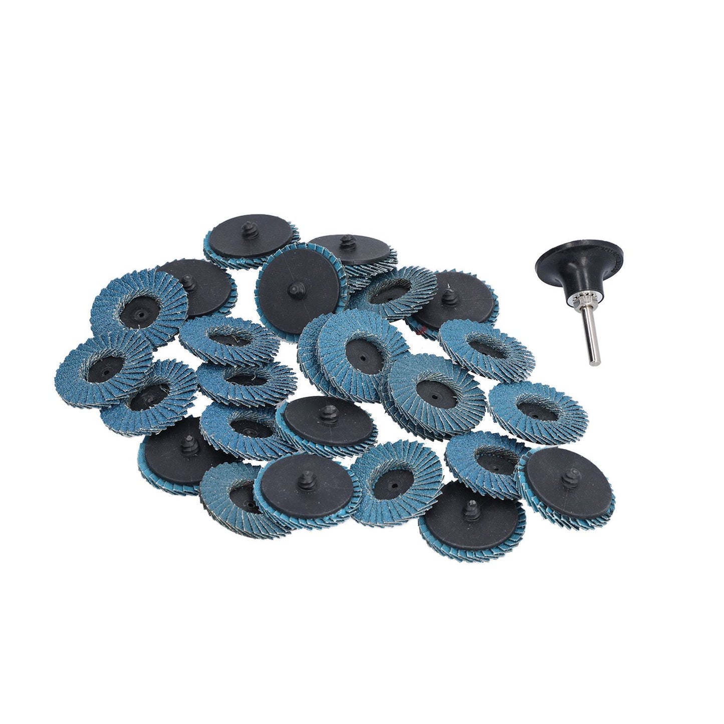31PCS 2in/5cm Flat Flap Disc 40/60/80 Grits Blue Zirconia Alumina for Grinding Blending Sanding