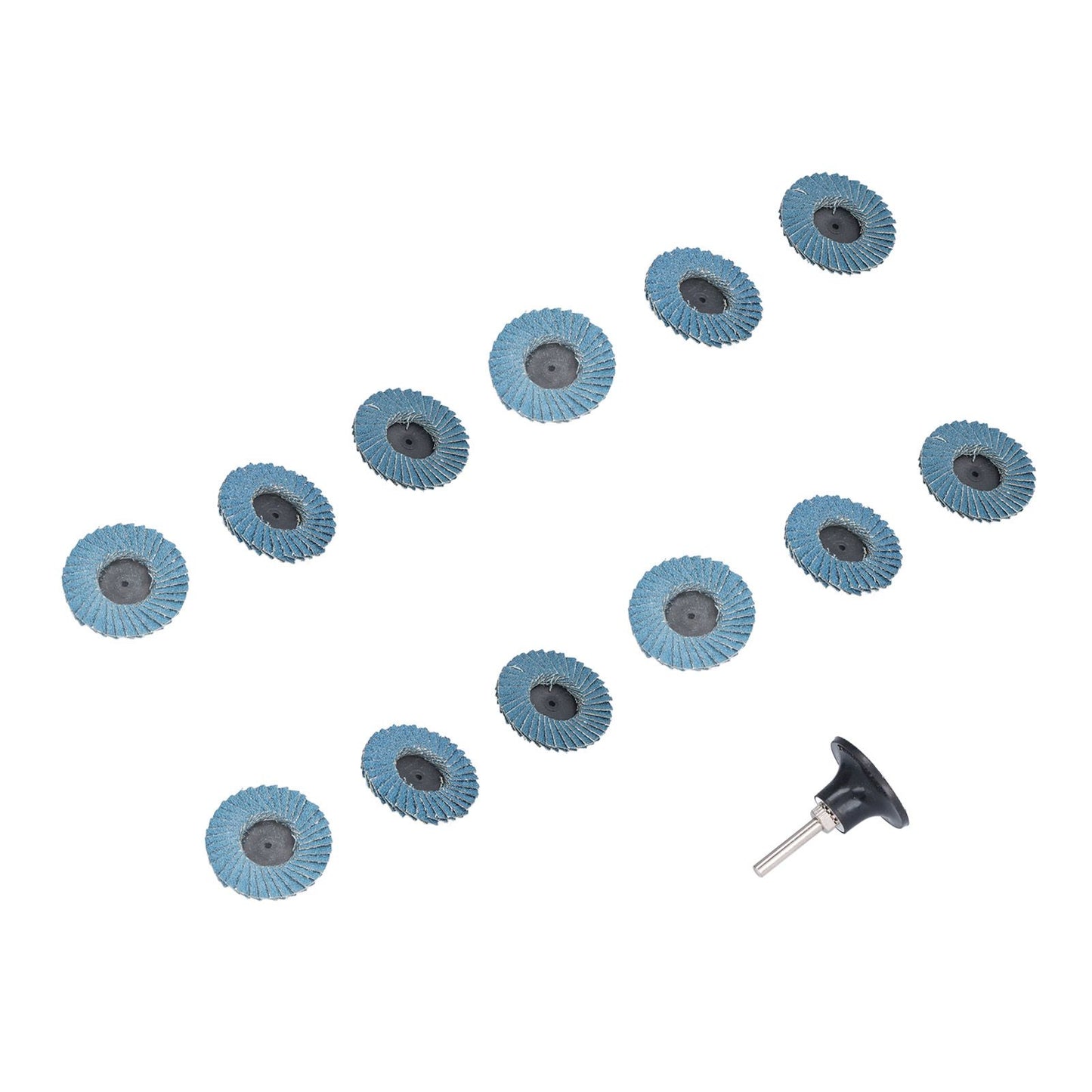 31PCS 2in/5cm Flat Flap Disc 40/60/80 Grits Blue Zirconia Alumina for Grinding Blending Sanding