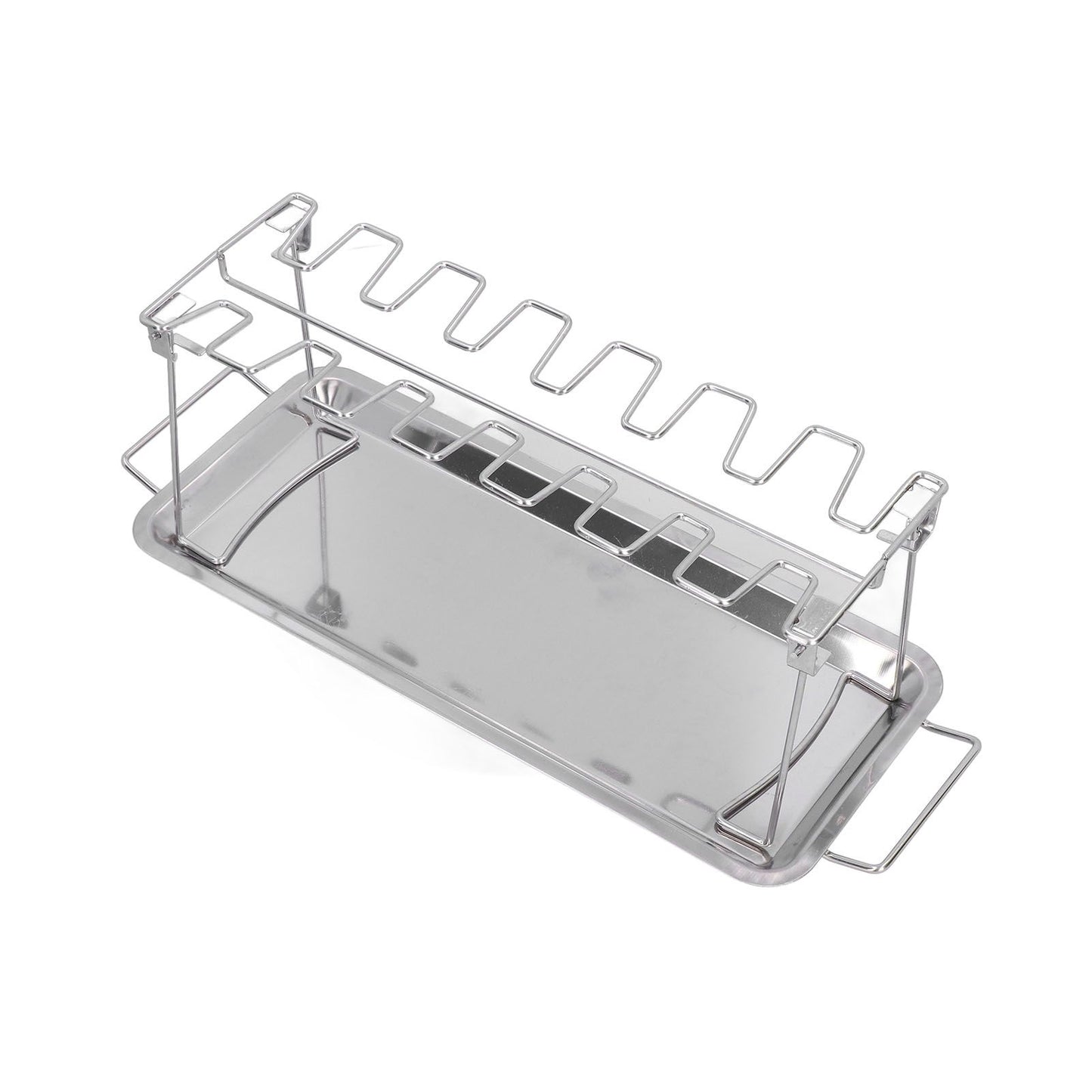 Chicken Wing Leg Rack Stainless Steel Foldable BBQ Rack Portable Grill Holder for Outdoor