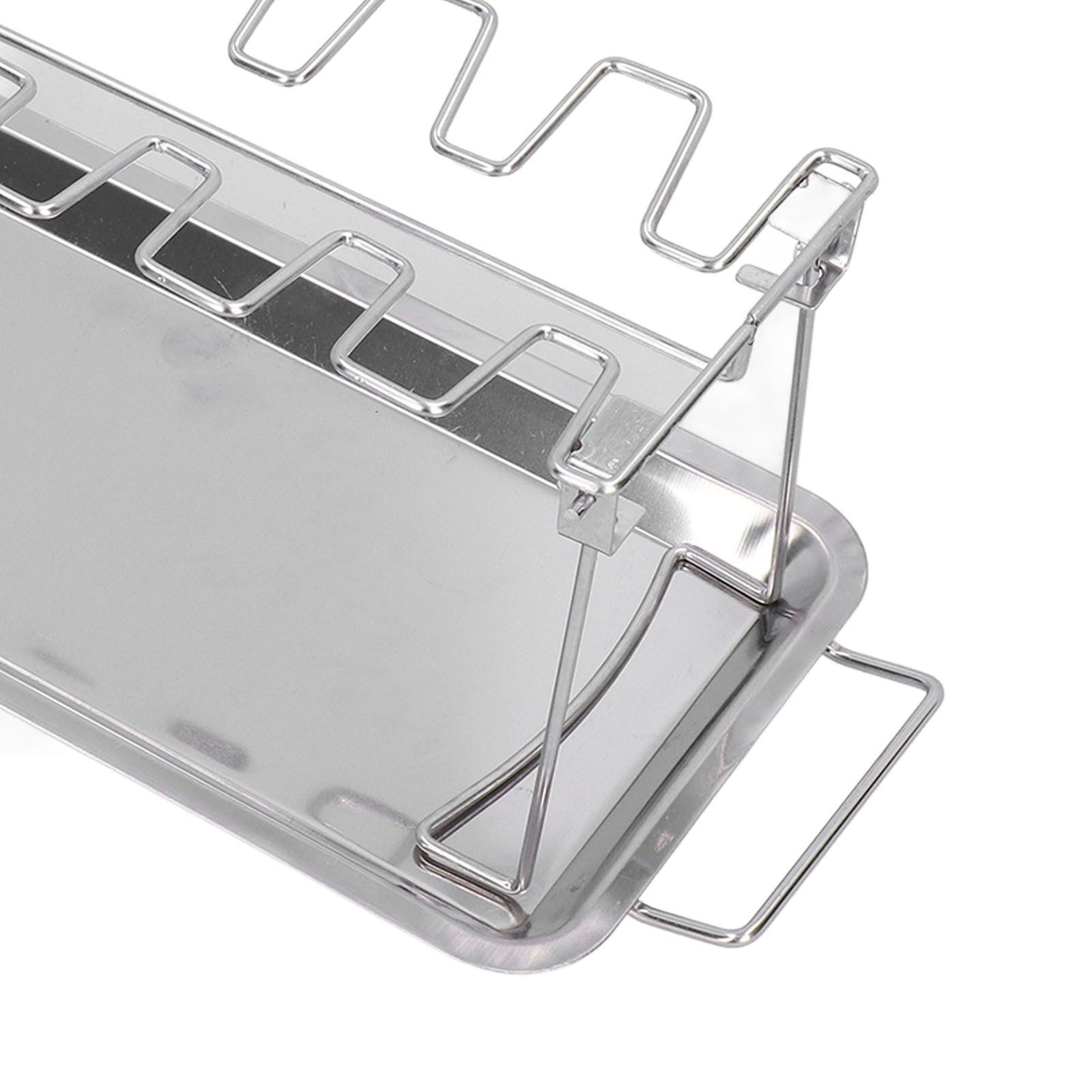 Chicken Wing Leg Rack Stainless Steel Foldable BBQ Rack Portable Grill Holder for Outdoor