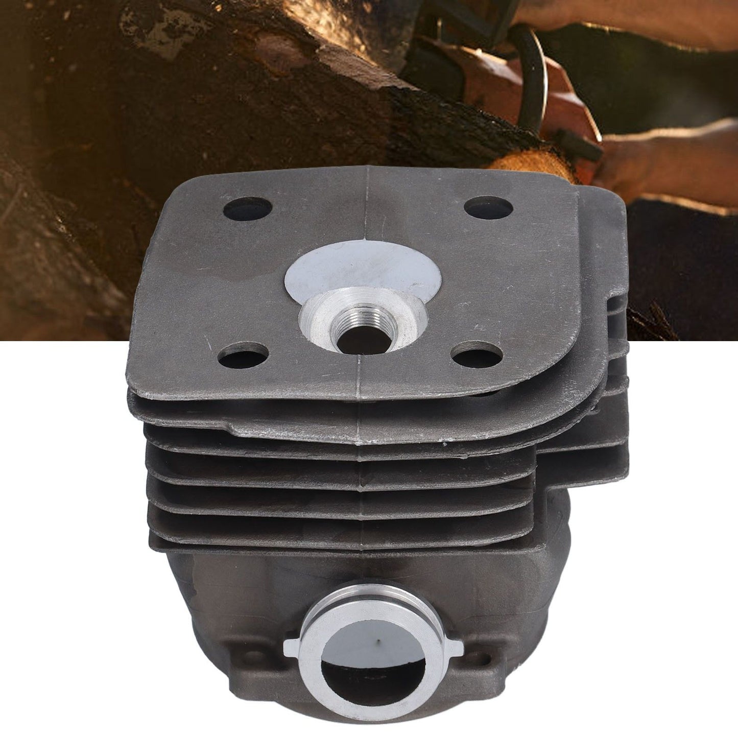 55MM Cylinder Piston Assembly with Spark Plug Pressure Reducing Valve for Husqvarna 385 390 for Jonsered 2186 2188Nikasil
